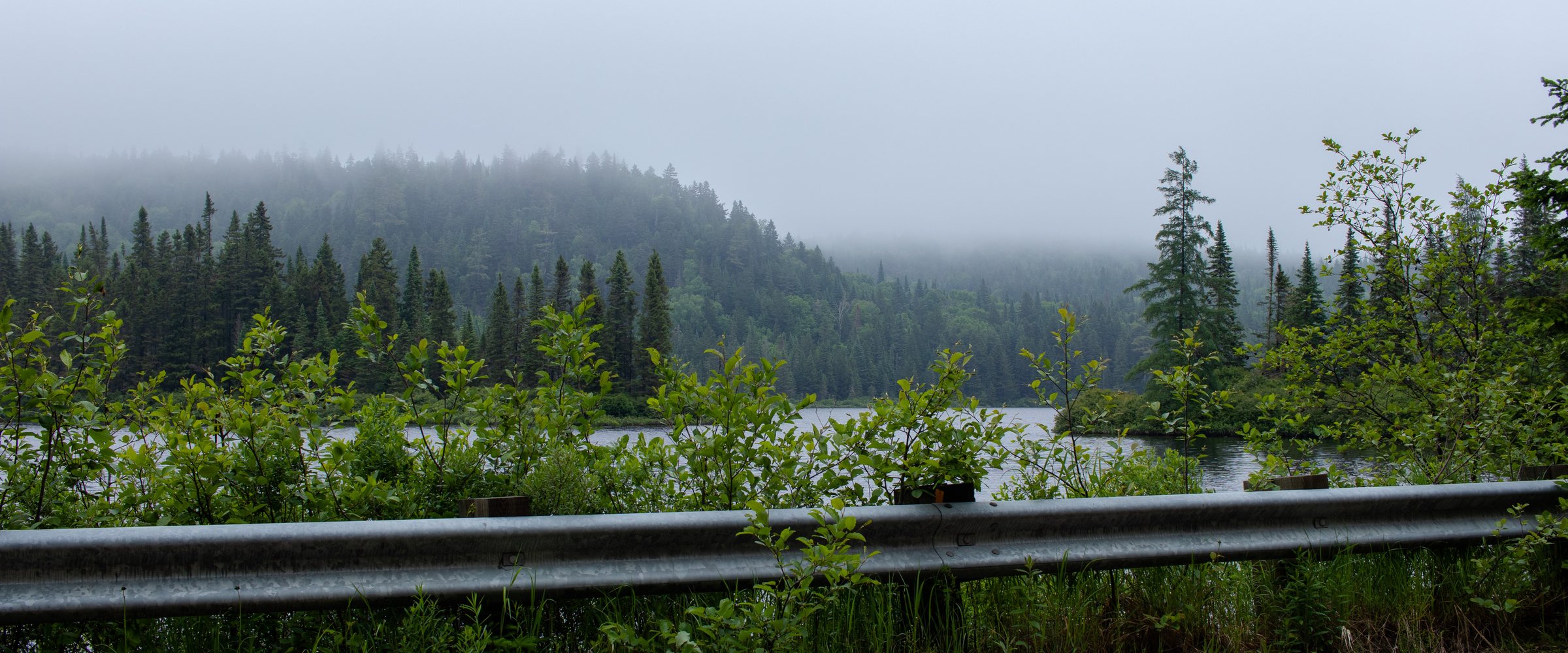 Misty morning on the lake, Mont-Tremblant National Park