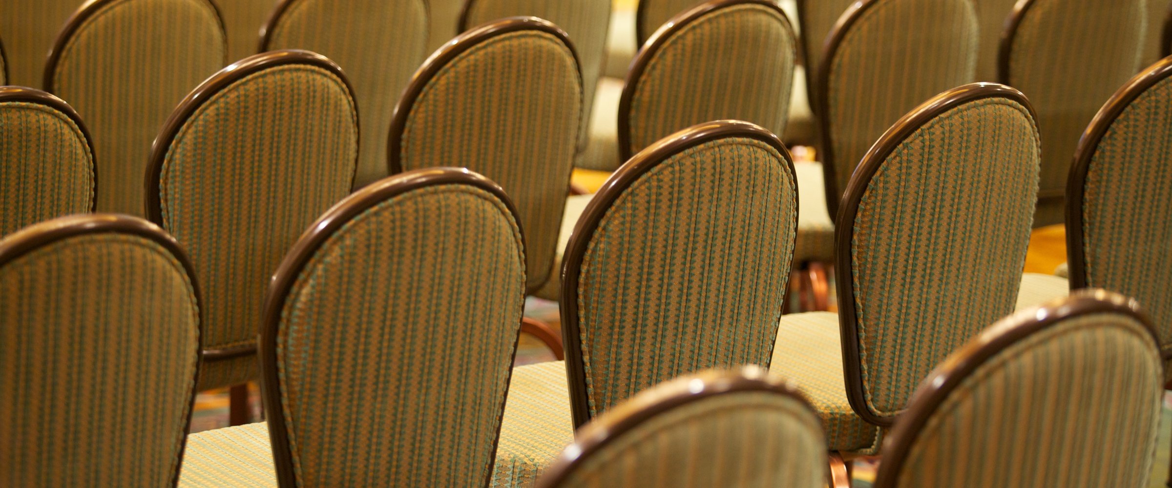 rows of chairs in a row