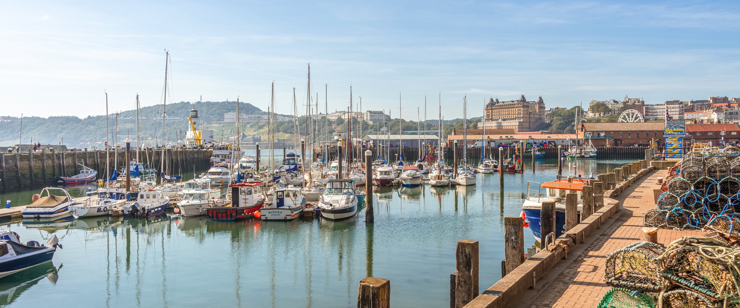 Marina and harbour at Scarborough in Yorkshire.