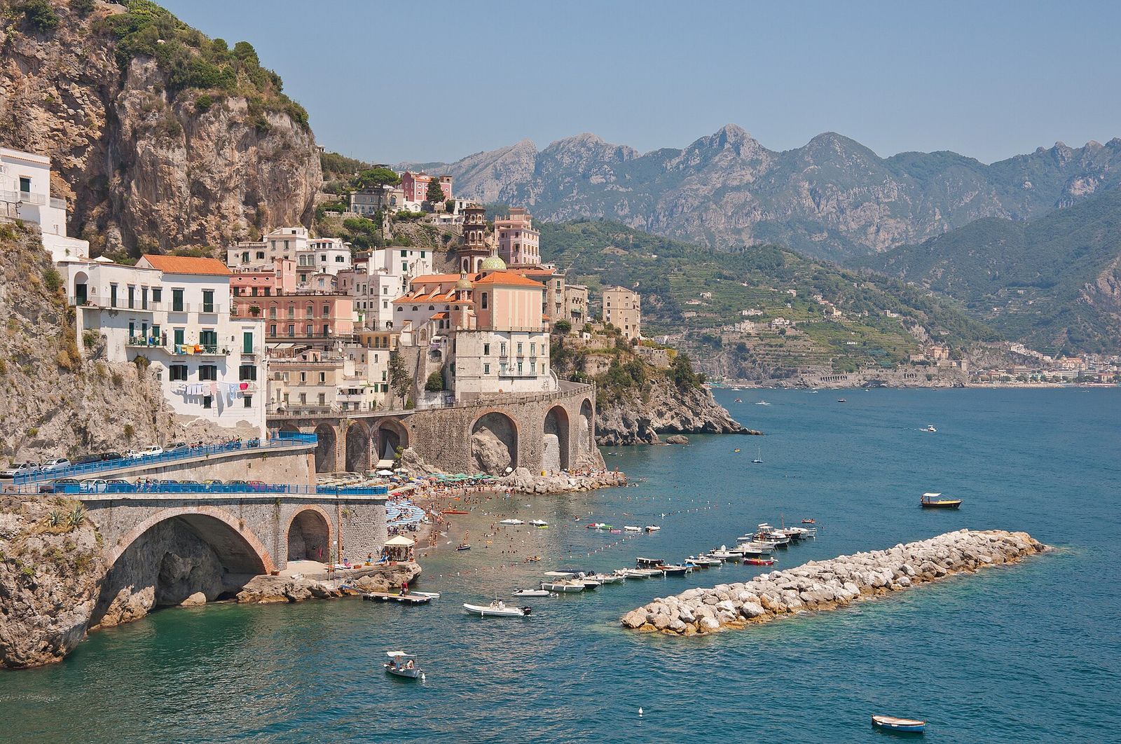Atrani, on the Amalfi Coast near Naples in Southern Italy