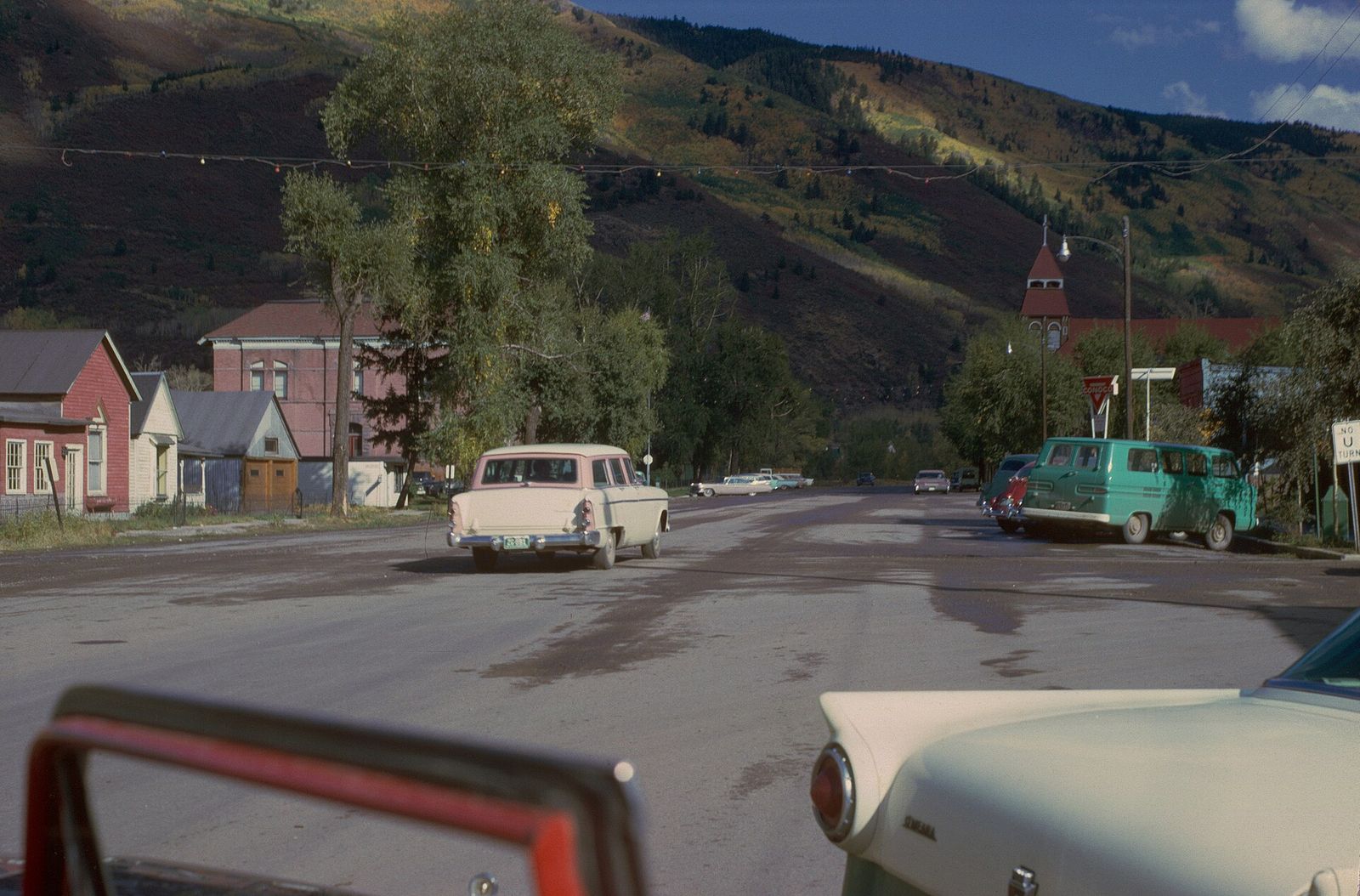 St. Mary's Catholic Church on East Main Street in Aspen in Kodachrome