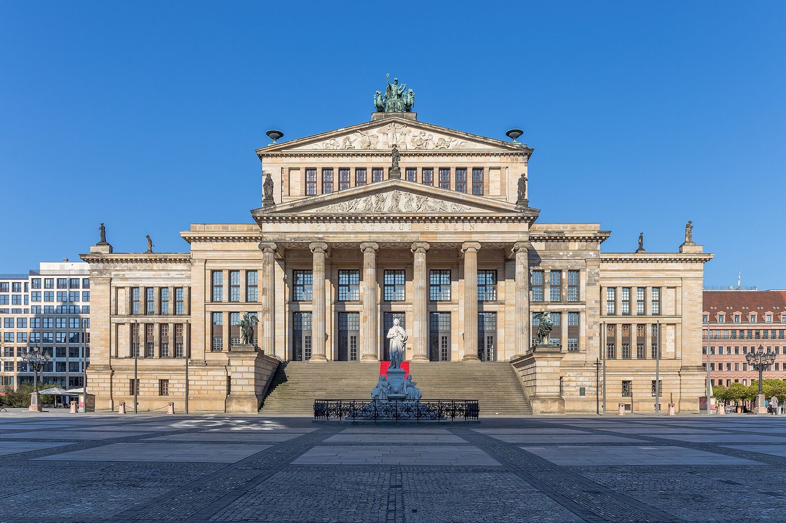 The concert hall is a central building on the Gendarmenmarkt, Berlin