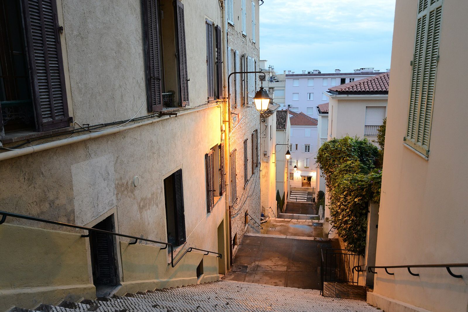 Le Suquet is the old quarter of Cannes, probably best known to tourists as the climbing, winding cobbled lane lined with