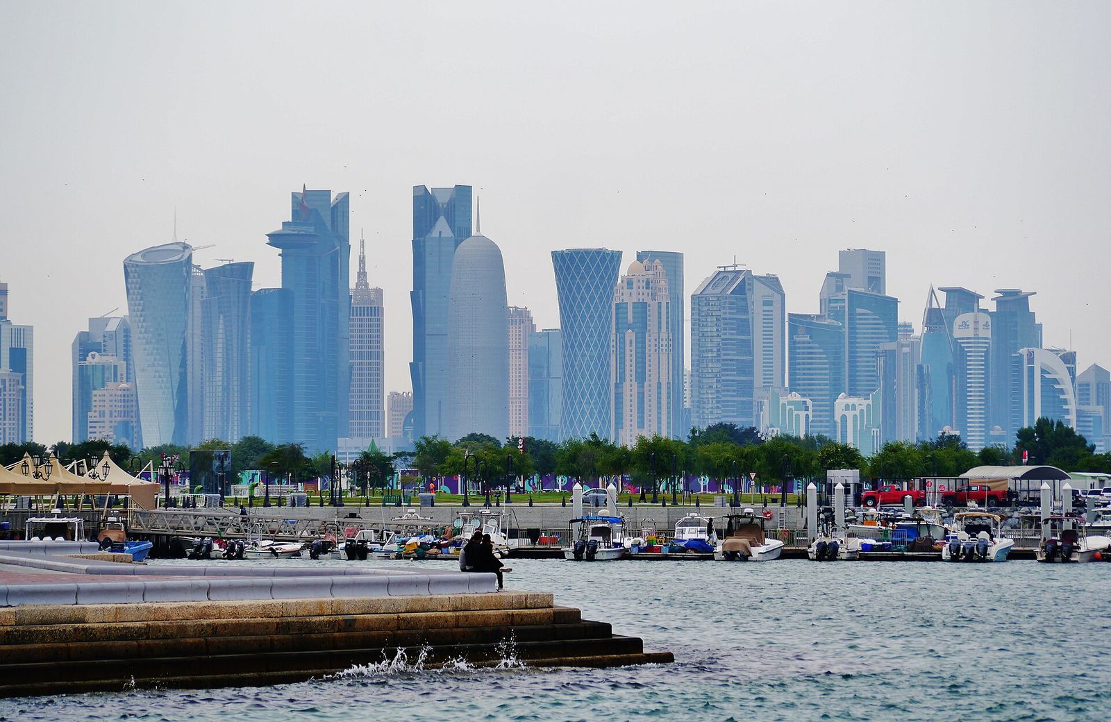 View from the Corniche to the Skyline, Doha, Qatar
