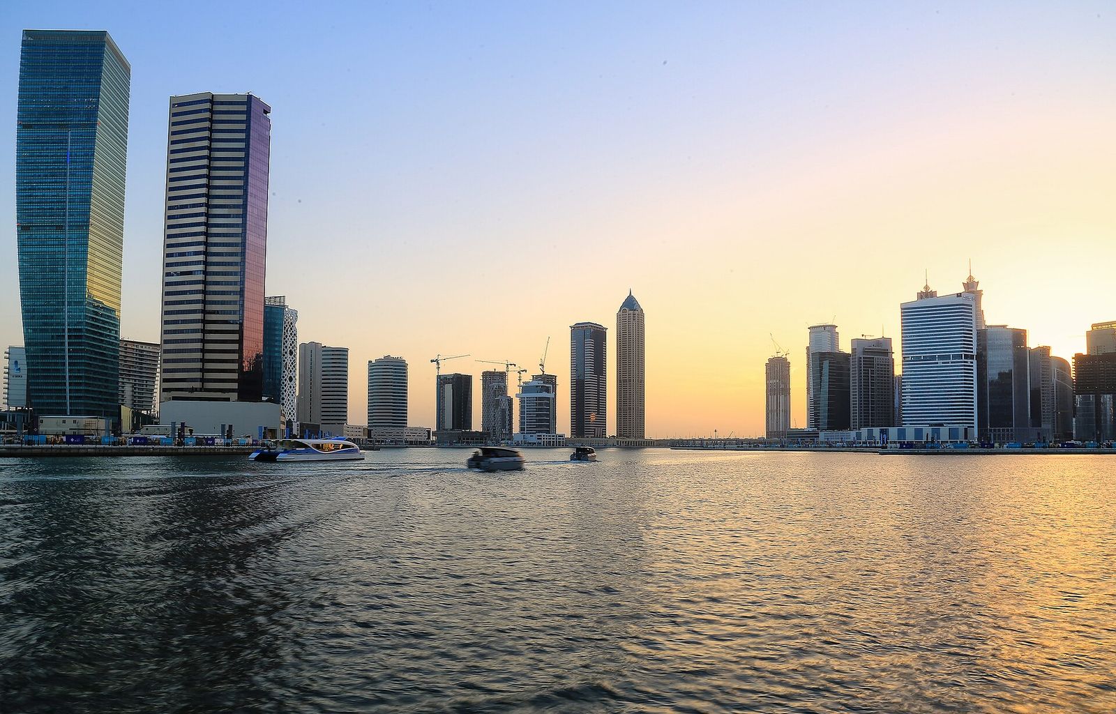 Dubai Water Canal on the side of BusinessBay