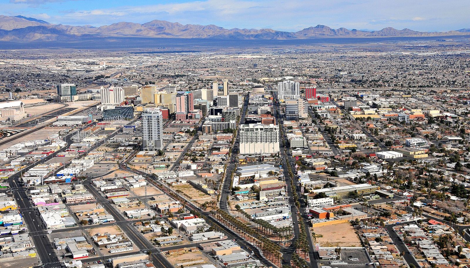 Downtown Las Vegas, taken from the Stratosphere tower
