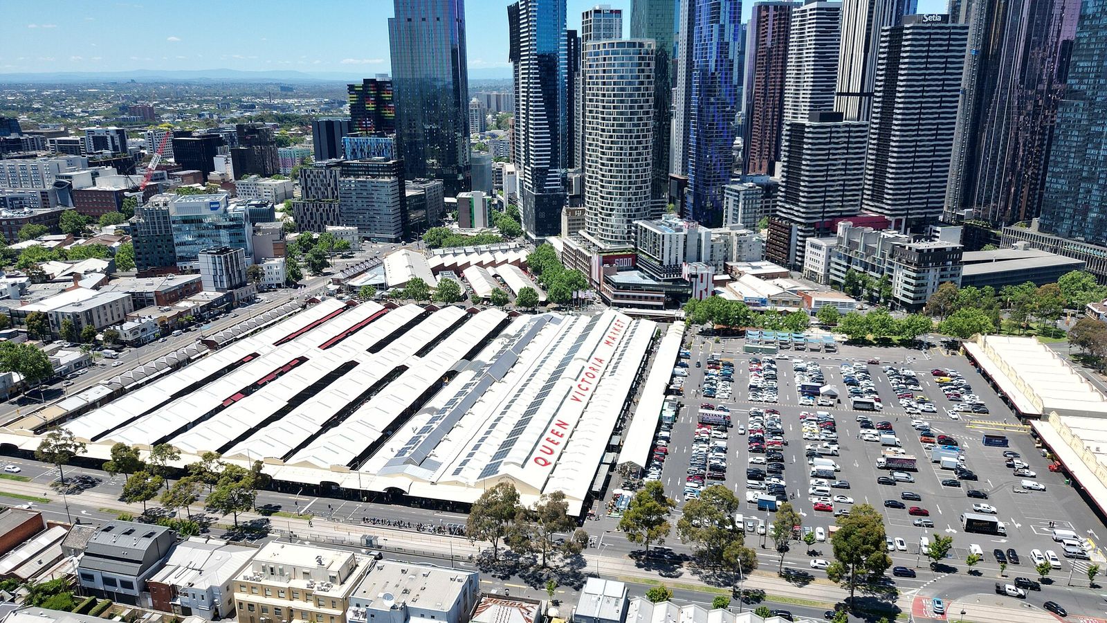 Queen Victoria Market from above, Melbourne