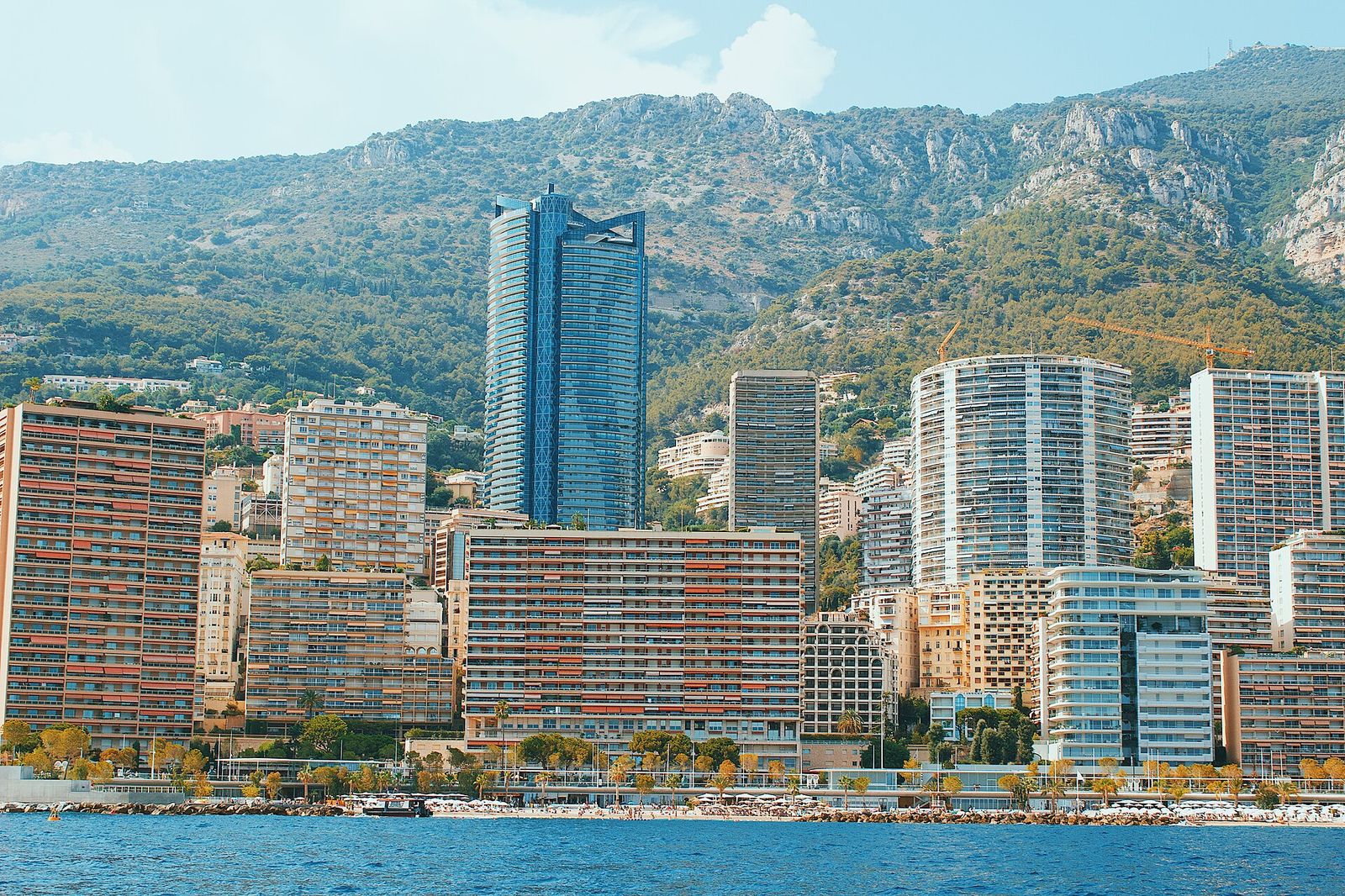 Monaco view from the Ligurian Sea
