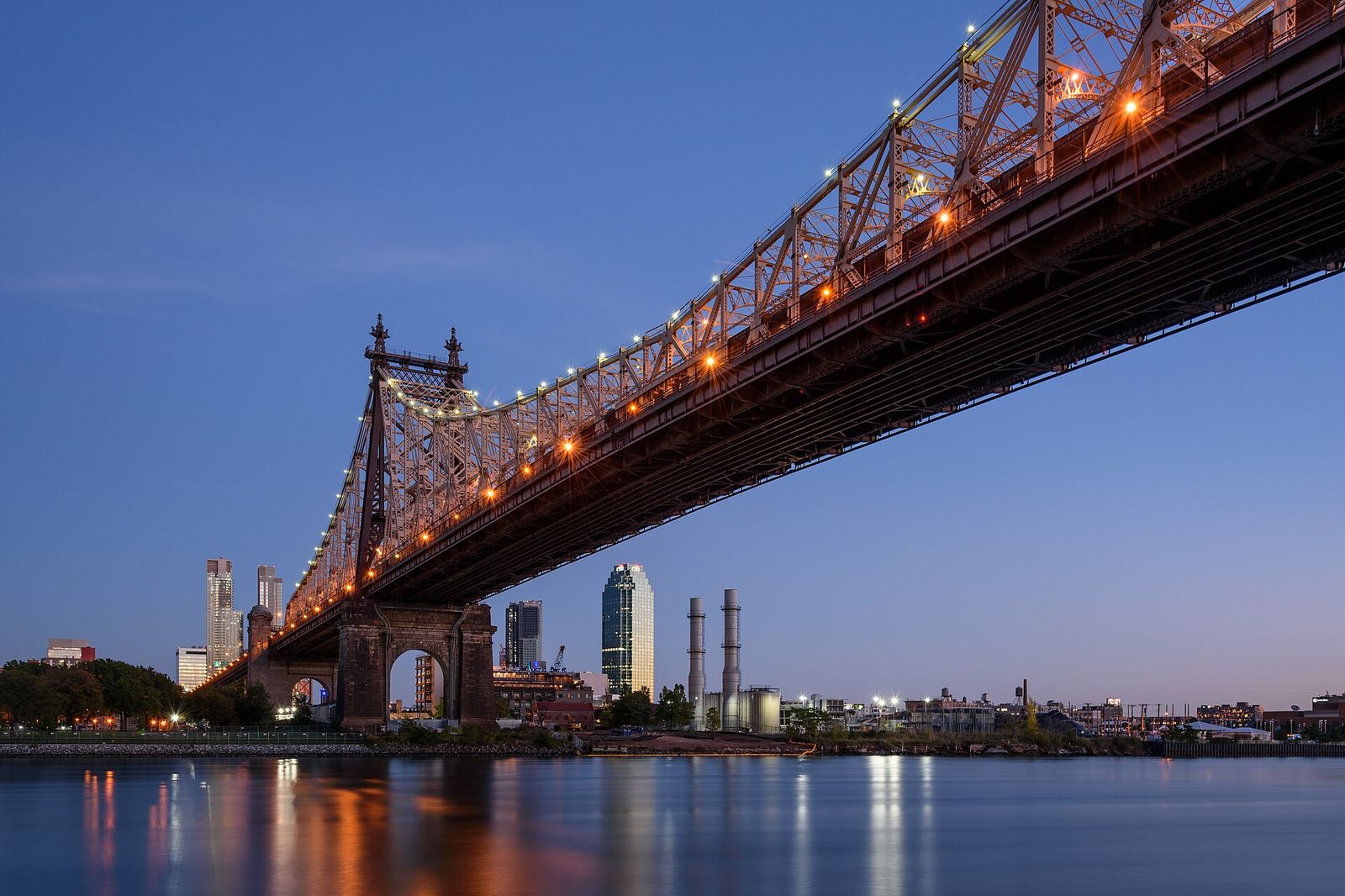 Queensboro Bridge, viewed from Roosevelt Island, New York City