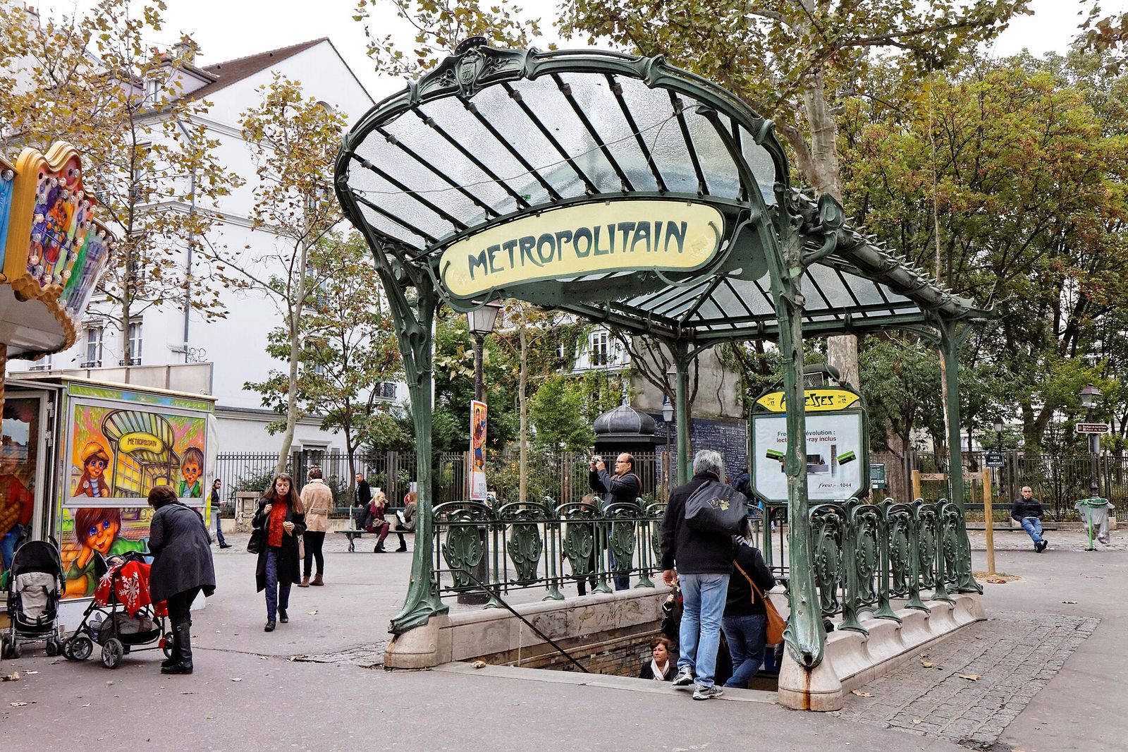Entrances to Abbesses metro station, Paris