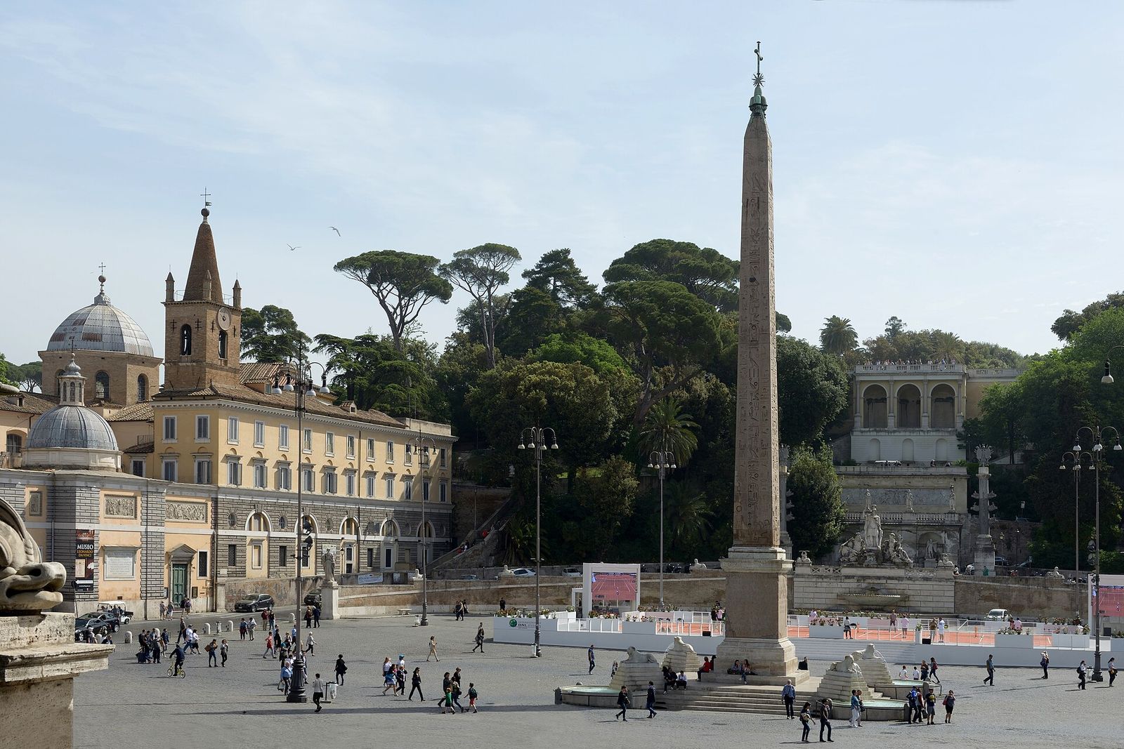 The Piazza del Popolo and the Flaminio Obelisk in Rome