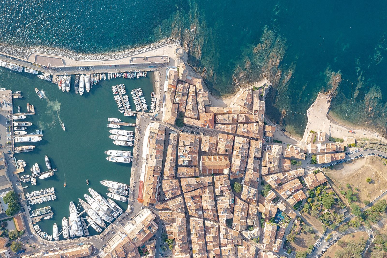 Aerial photographs of Saint-Tropez