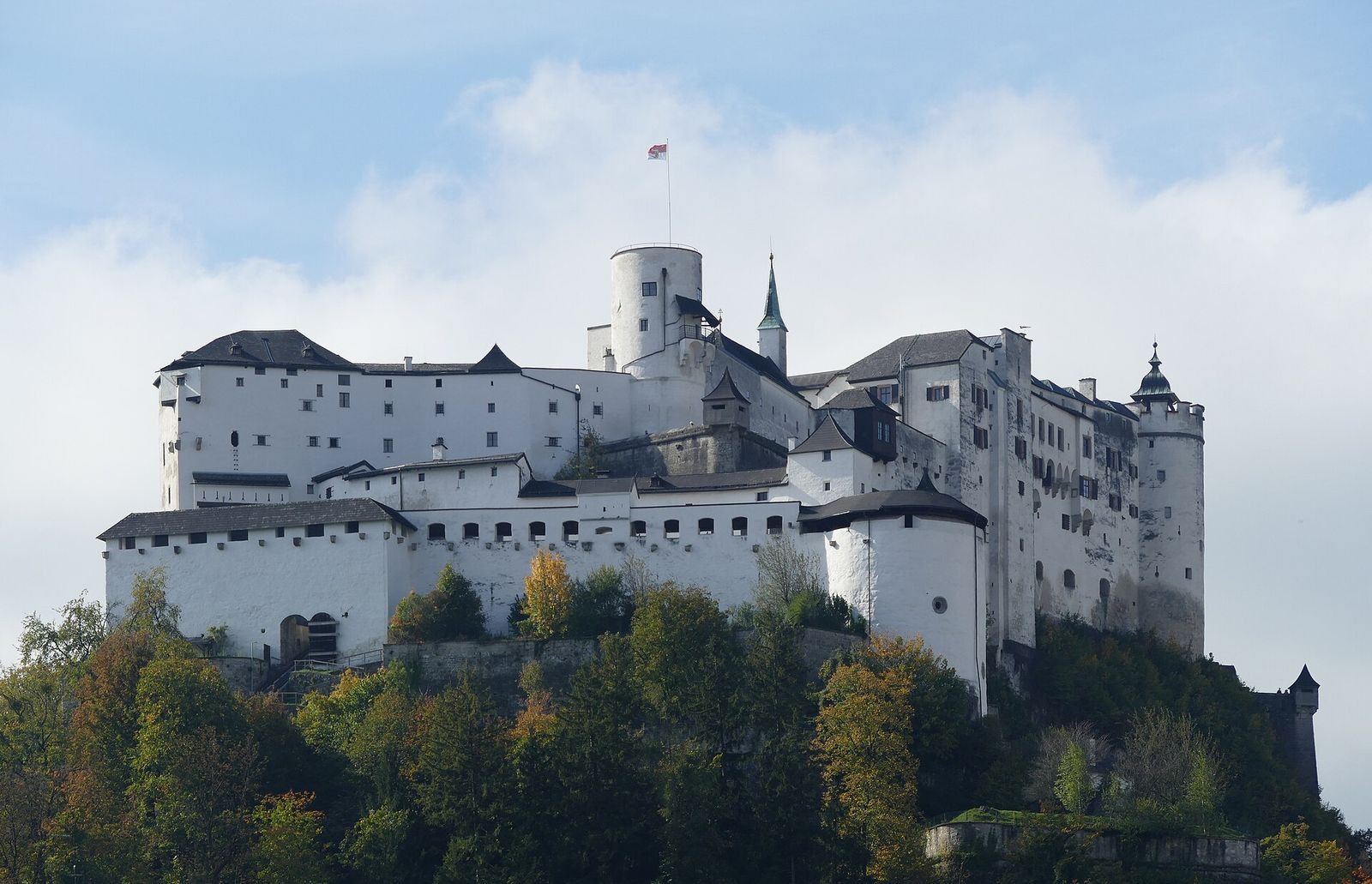 Fortress Hohensalzburg seen from north-east, City of Salzburg, Austria