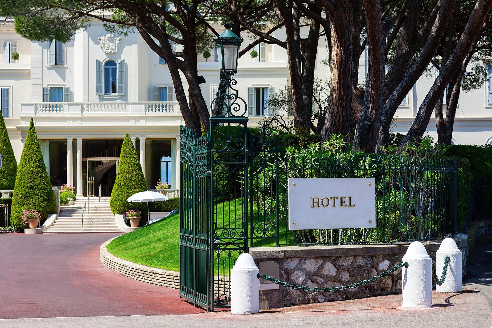 Entrance to the territory of a luxury hotel, amfAR Gala Cannes
