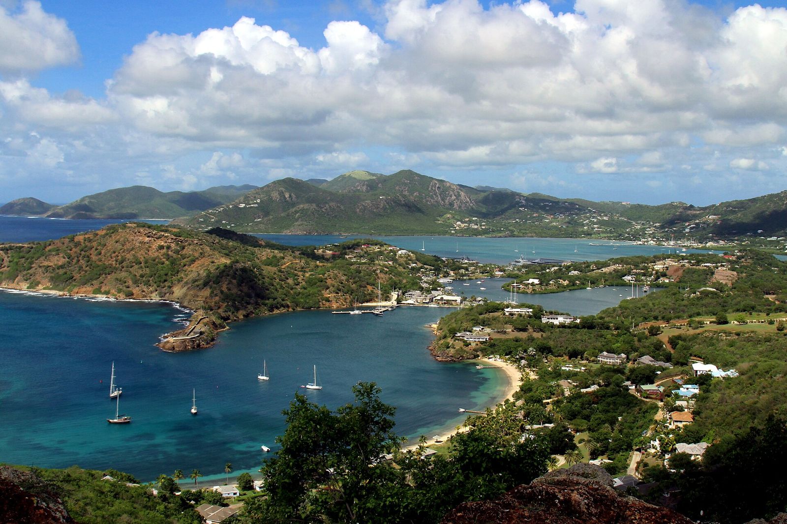 View from Shirley Heights, a restored military lookout and gun battery, Antigua Charter Yacht Show