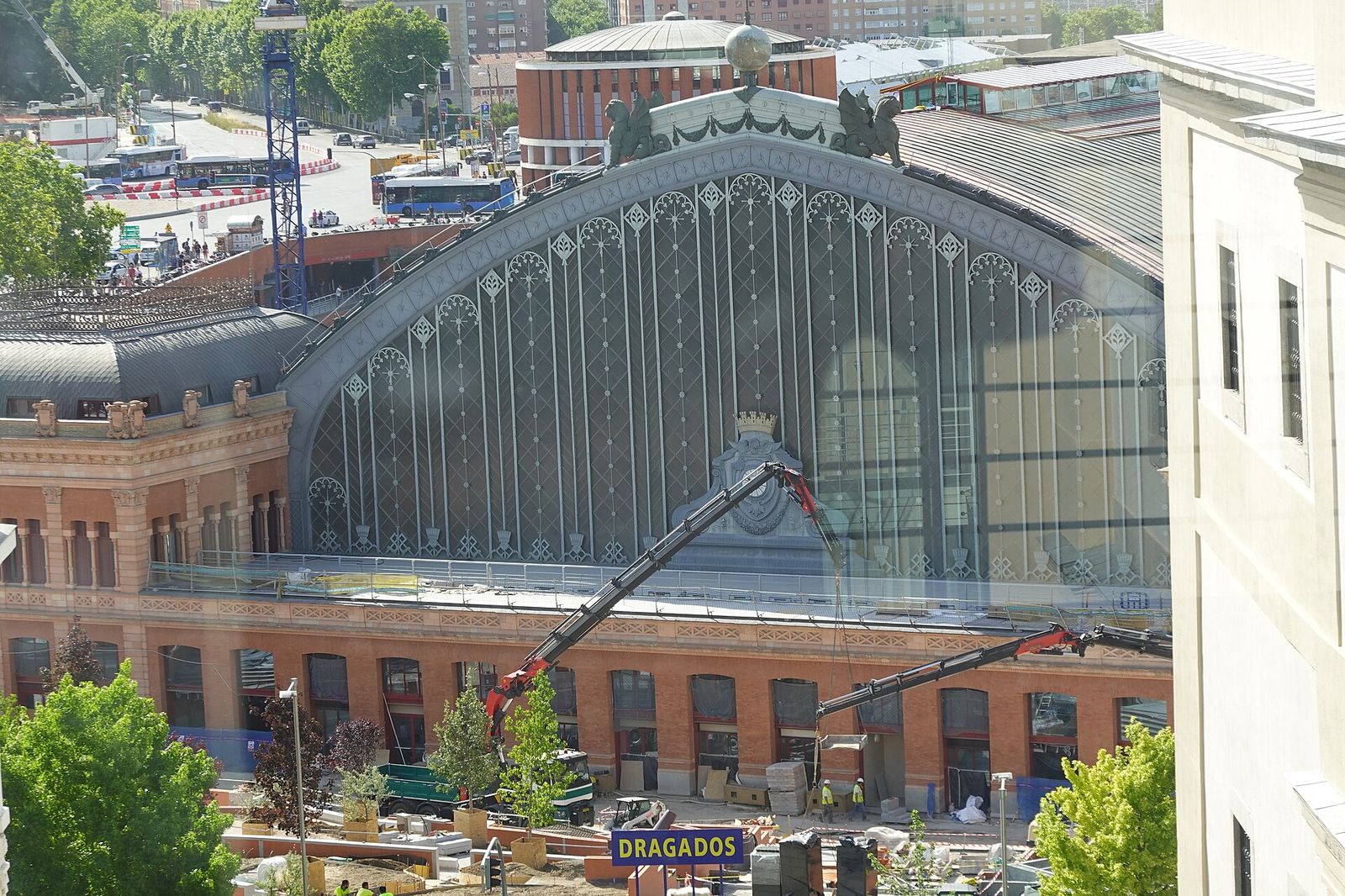 Exterior of Atocha station historic building, ARCOmadrid