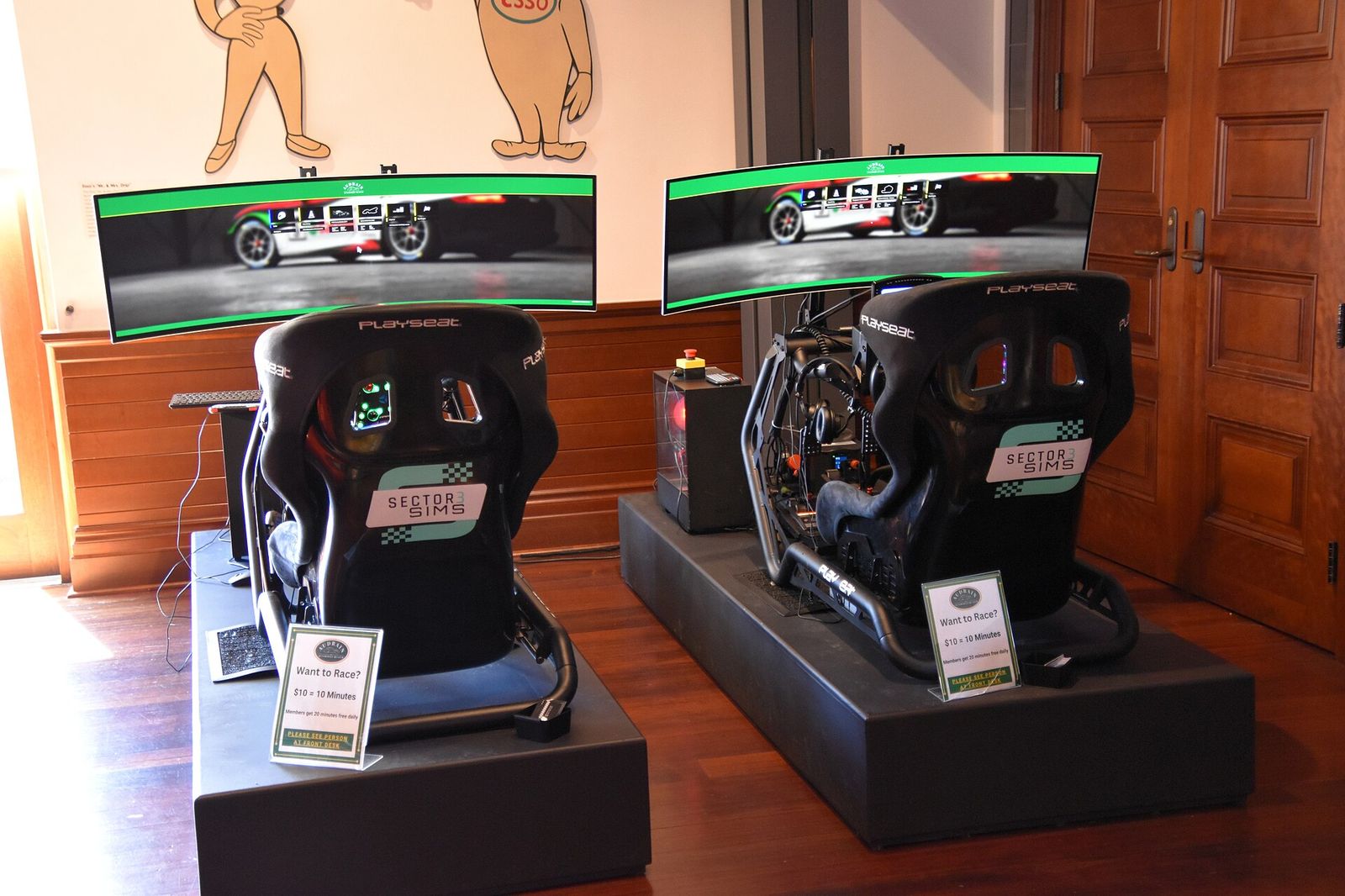 Racing simulators at the Audrain Museum, Newport, Rhode Island (US), Audrain Newport Concours & Motor Week