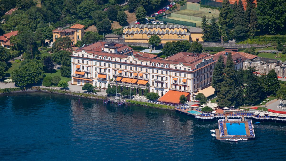 Villa d'Este seen from a small plane, Concorso d'Eleganza Villa d'Este