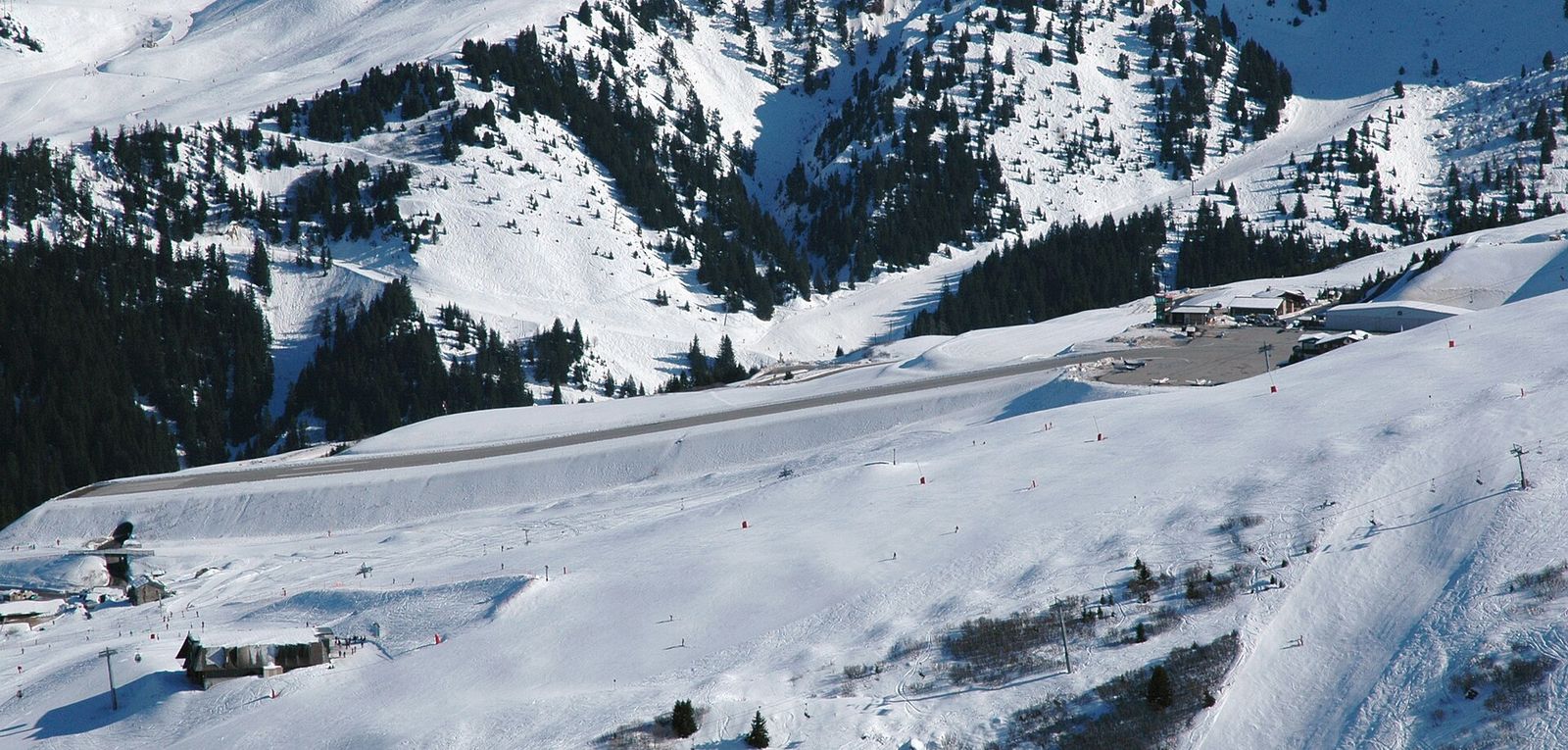 Altiport de Courchevel runway in 2007, Courchevel International Fireworks Festival