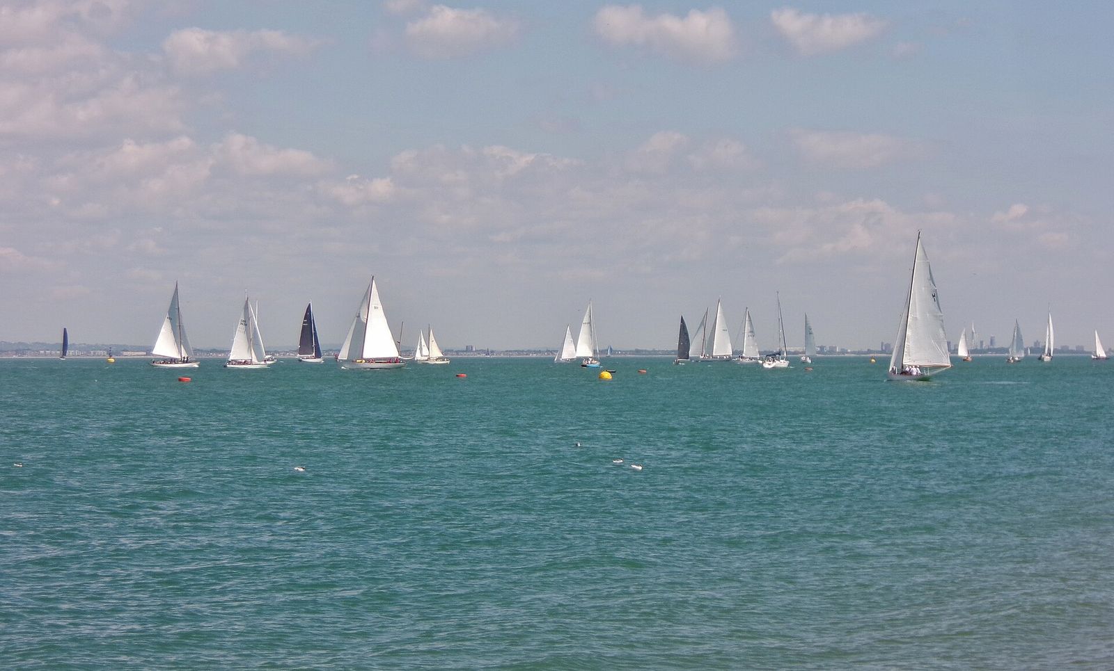 Yachts off Cowes, Isle of Wight, England, Cowes Week