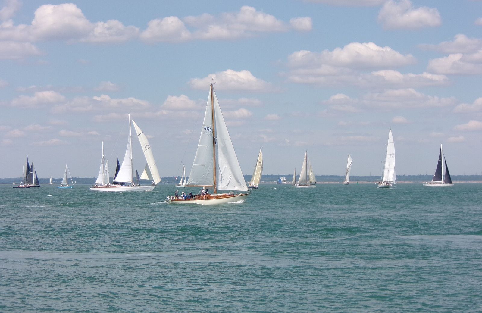 Yachts off Cowes, Isle of Wight, England, Cowes Week