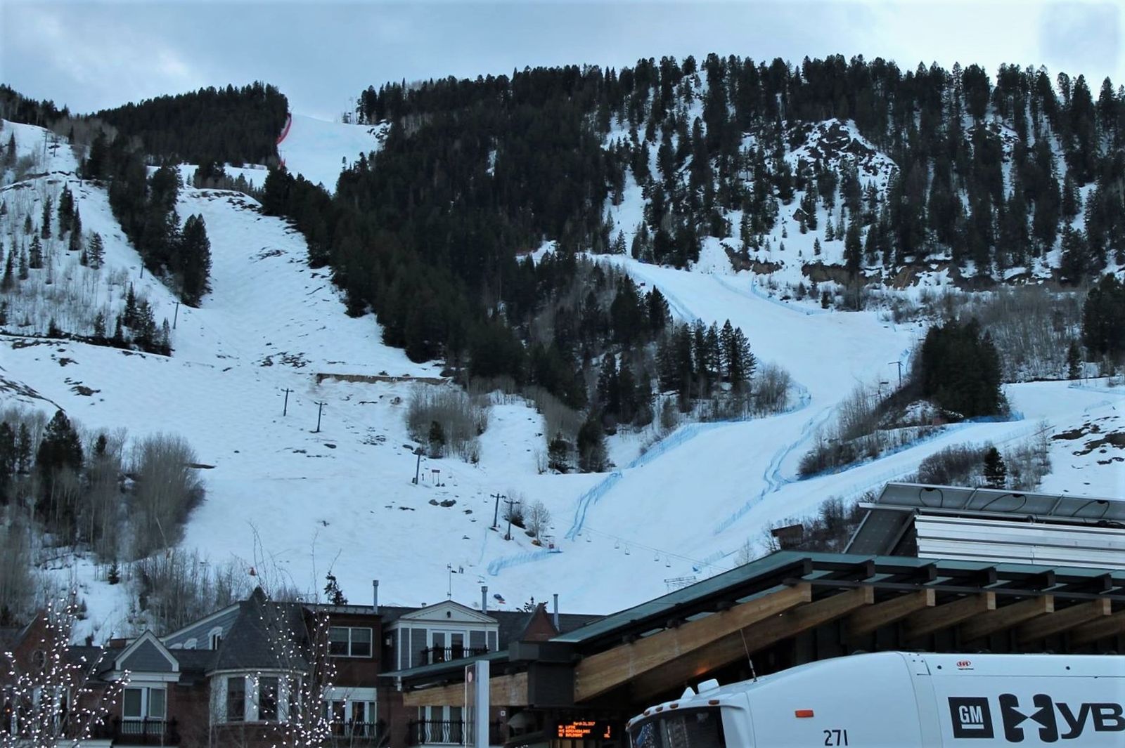 Photo of the ski run that hosted the 2017 World Cup at Aspen, Colorado, Food & Wine Classic in Aspen