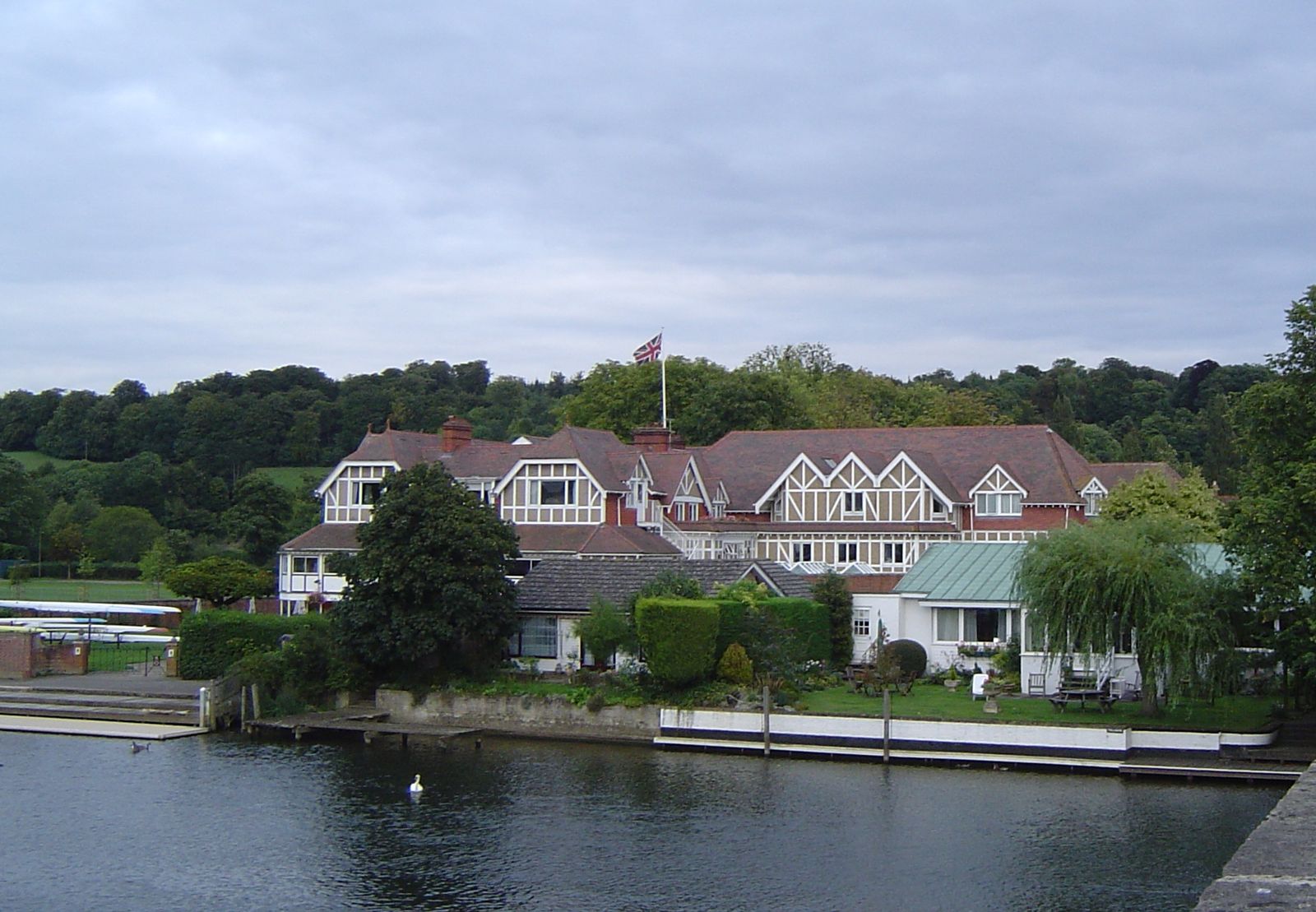 Leander Club buildings from Henley Bridge, Henley Royal Regatta