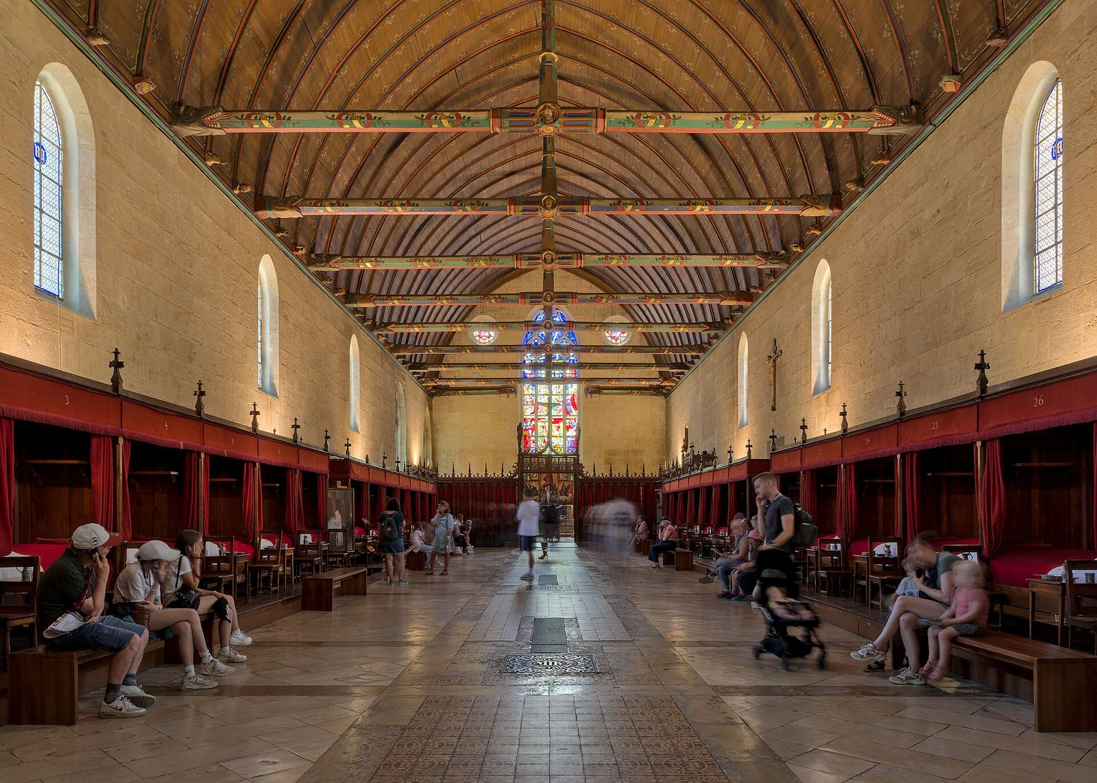 Beaune (Côte-d'Or, France) - Hôtel-Dieu (former hospital) - Great Hall of the Poors, Hospices de Beaune Wine Auction