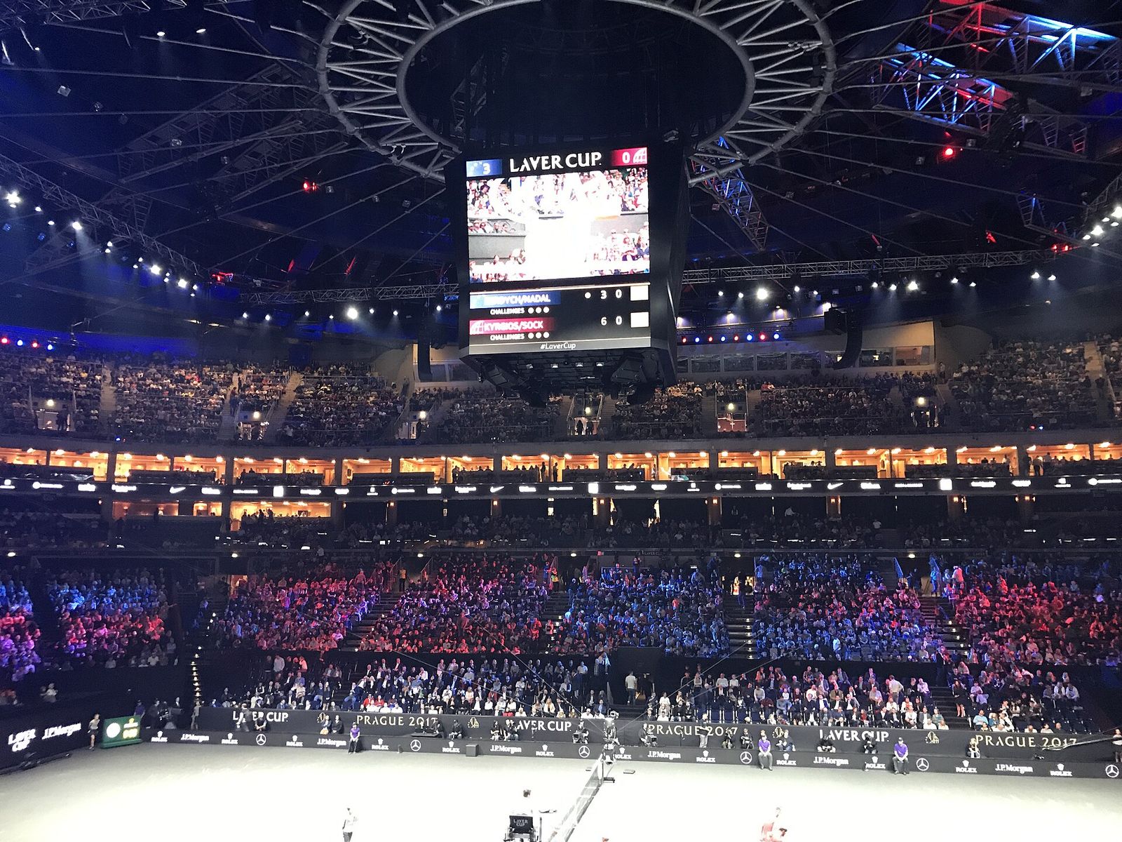 Interior of O2 Arena Prague during Laver Cup