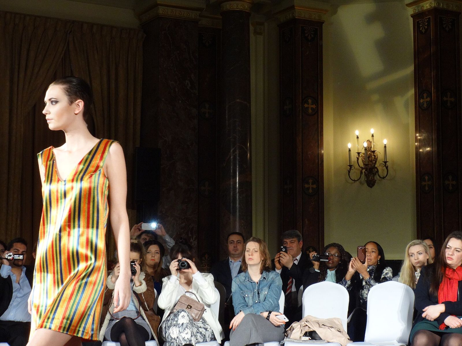 Turkish born London based designer Serap Pollard's collection at the Charing Cross Hotel London. www.justaplatform.com, London Fashion Week