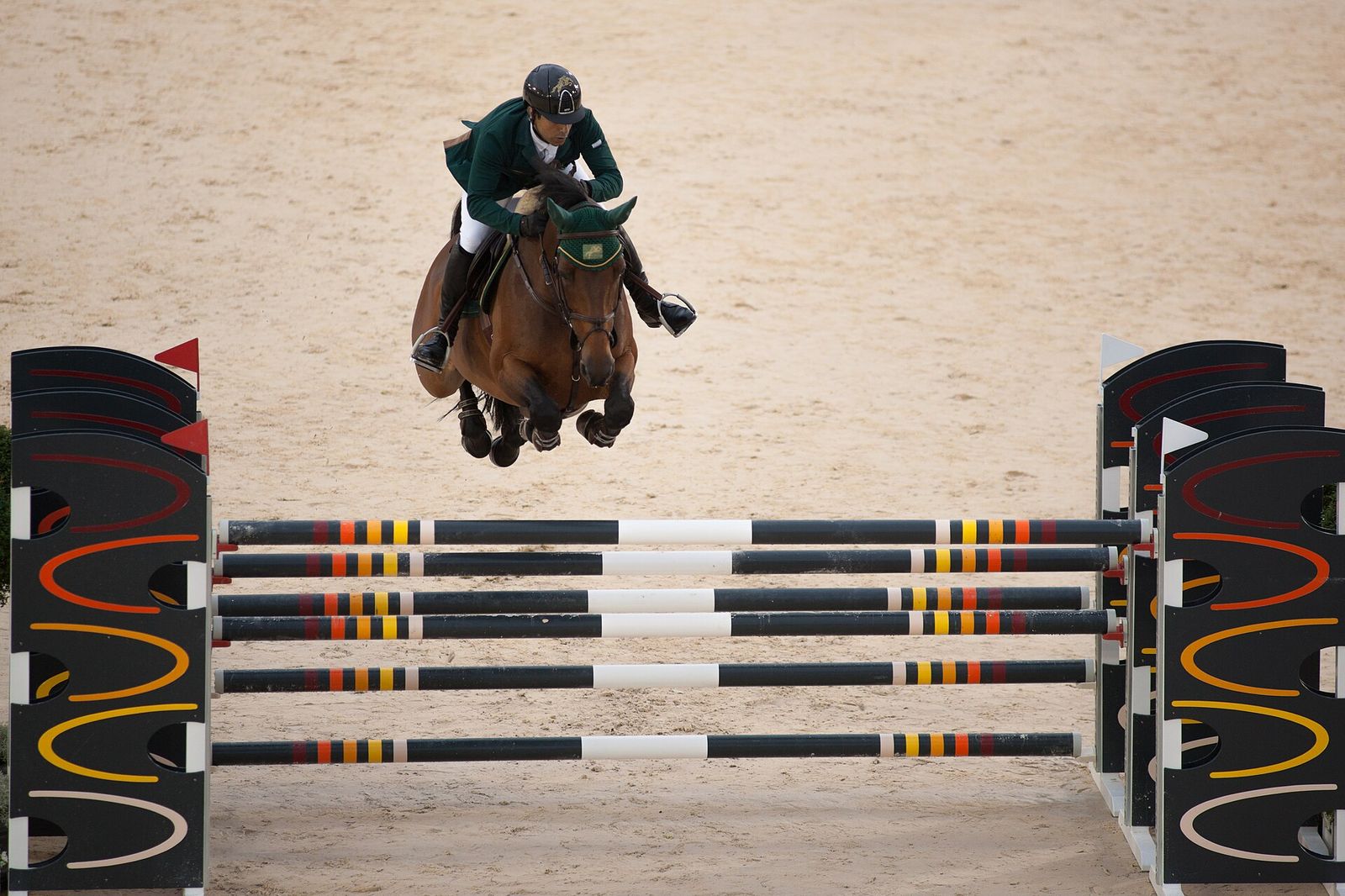 Kamal Bahamdan & Noblesse Des Tess at 2013 Longines Global Champions Tour in Lausanne, Longines Global Champions Tour of Monaco