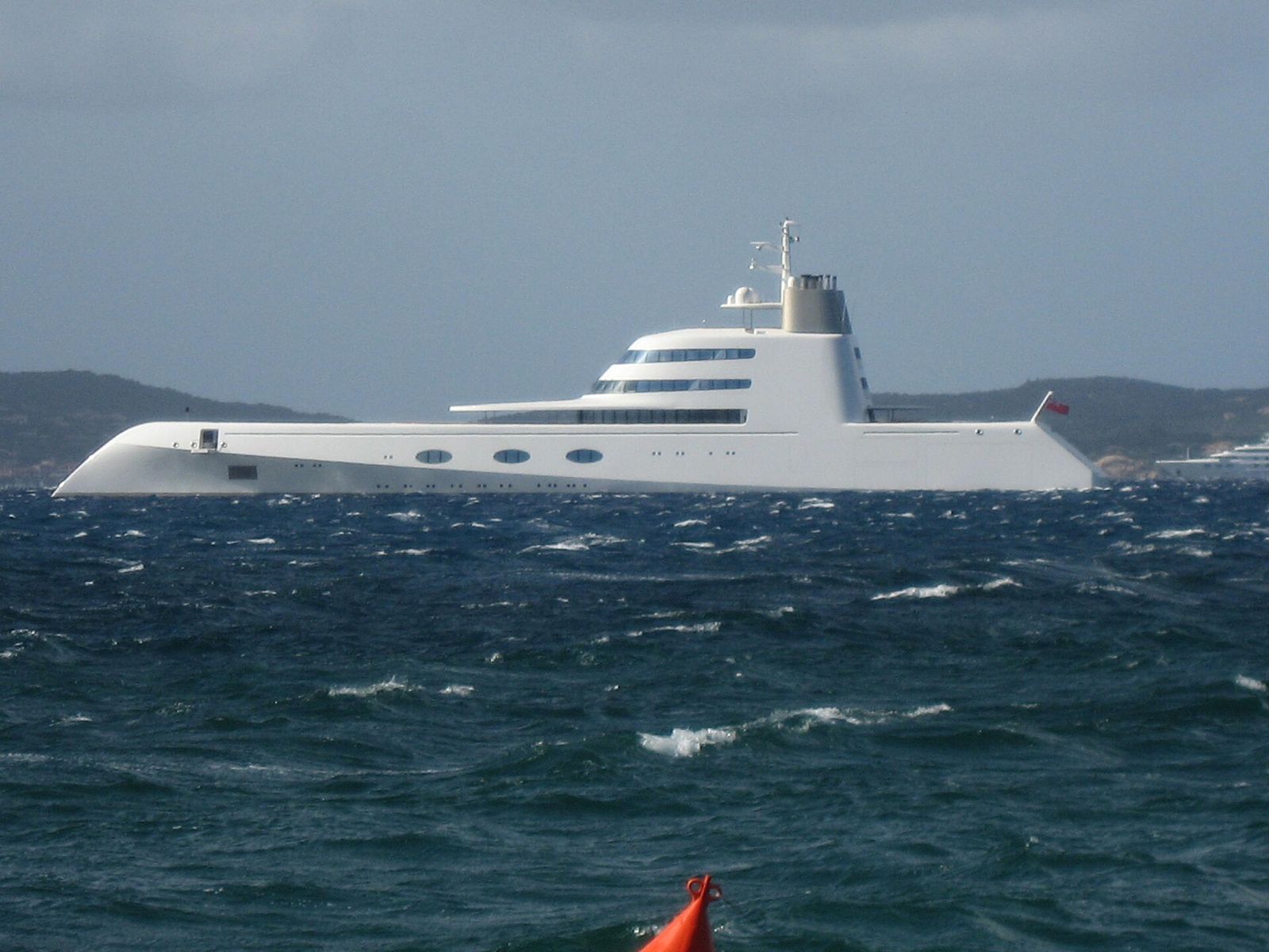 Yacht Le A, designed by Philippe Starck, Loro Piana Superyacht Regatta