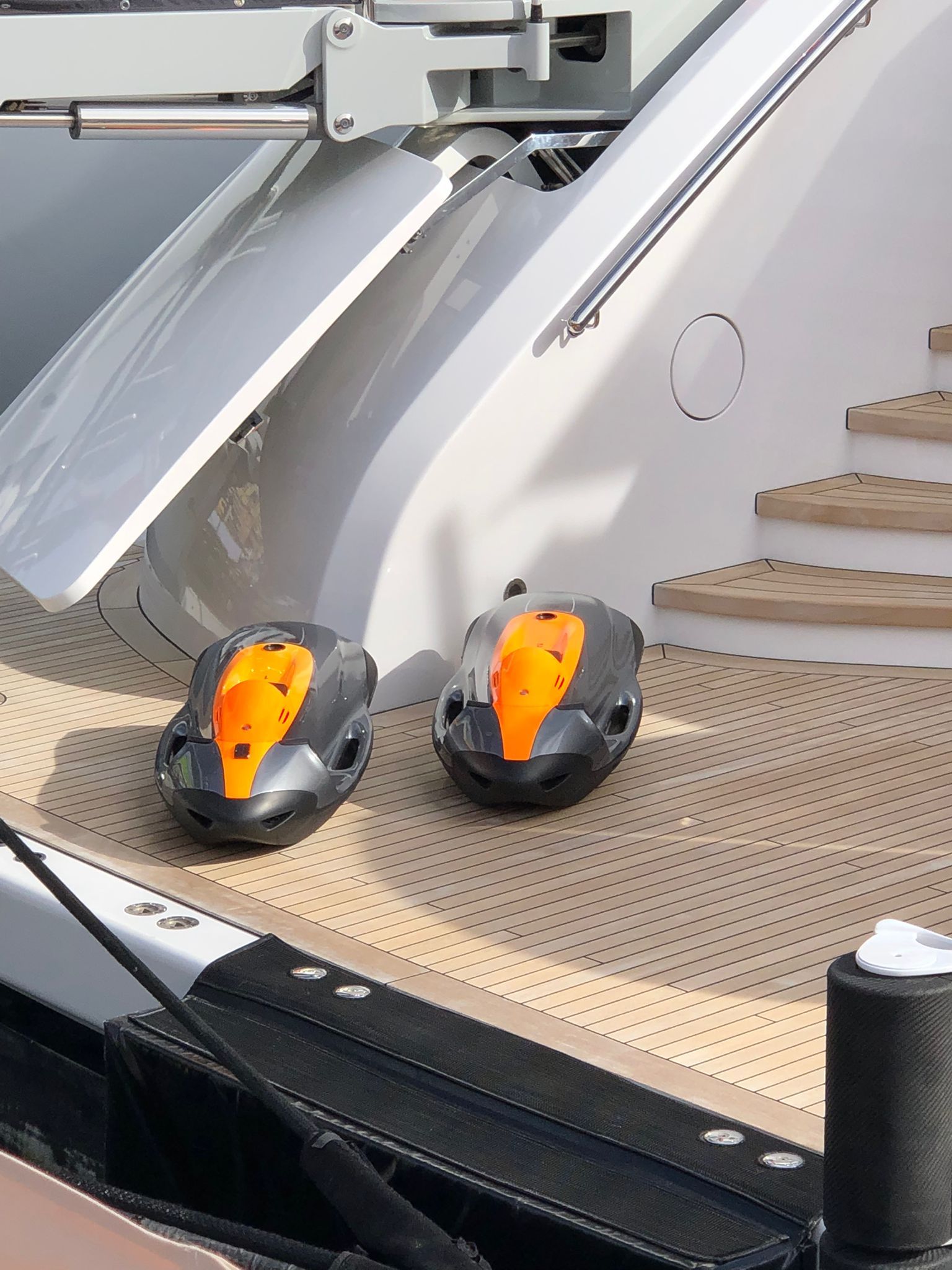 SeaBobs on the swimming platform at the 2022 Monaco Yacht Show