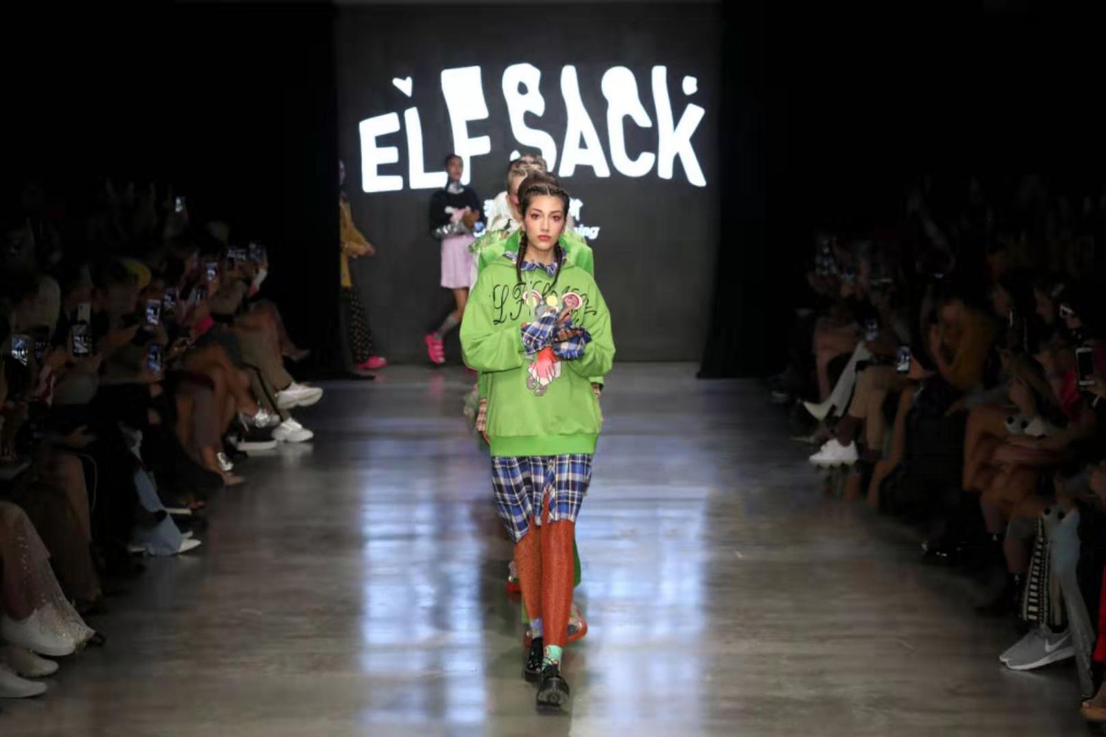 Models walk the runway at ELFSACK’s 2019 debut during the Nolcha Shows at New York Fashion Week