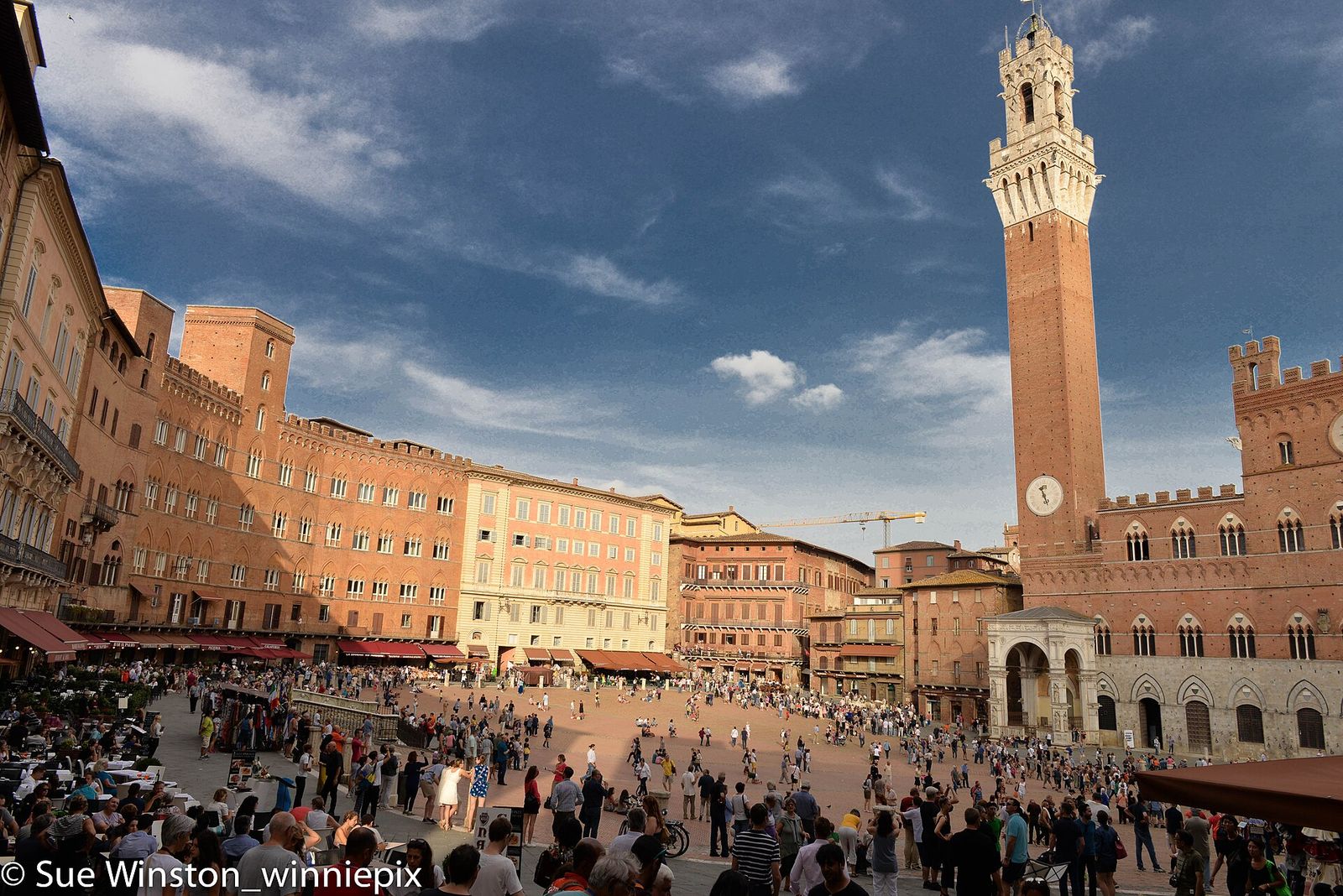 The Piazza del Campo is the home of the Palio di Siena - a biannual horse race held in July and August