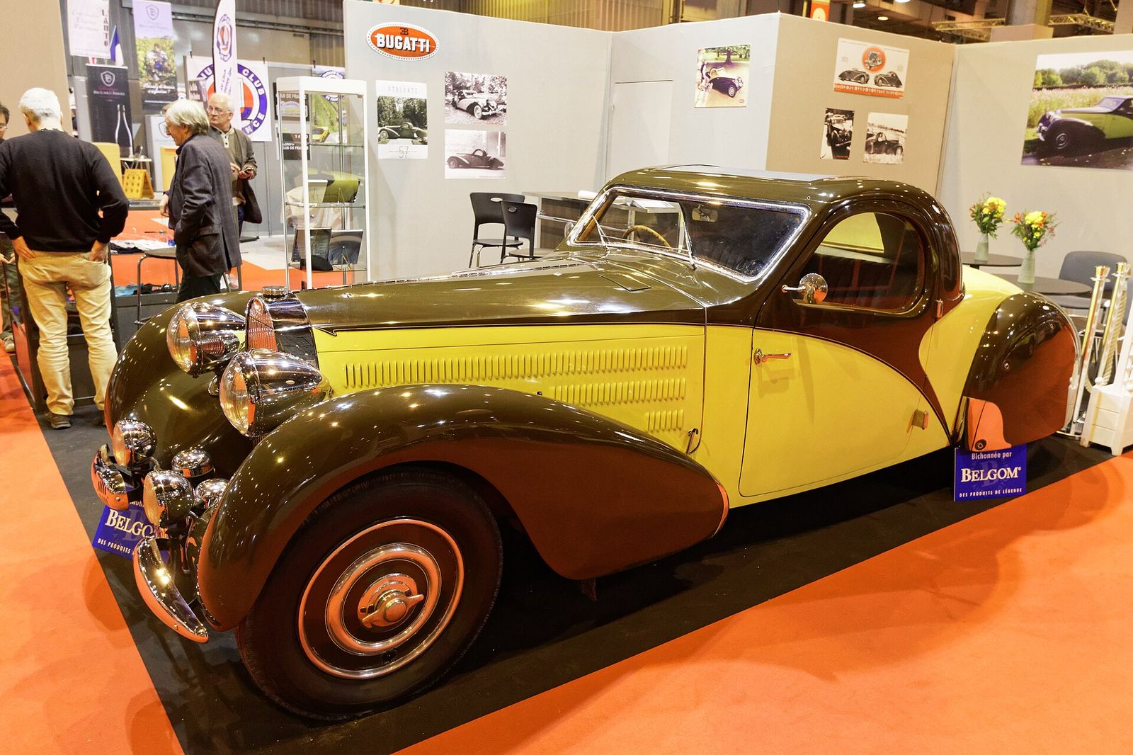 1935 Bugatti Type 57 Atalante découvrable, chassis no. 57330, displayed at Rétromobile 2016 in Paris