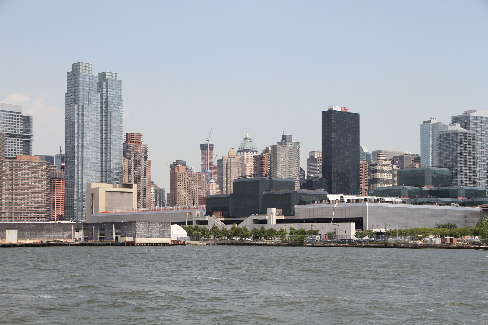 Jacob K Javits Convention Center of lower west side Manhattan, New York City, at the Hudson River, Robin Hood Benefit