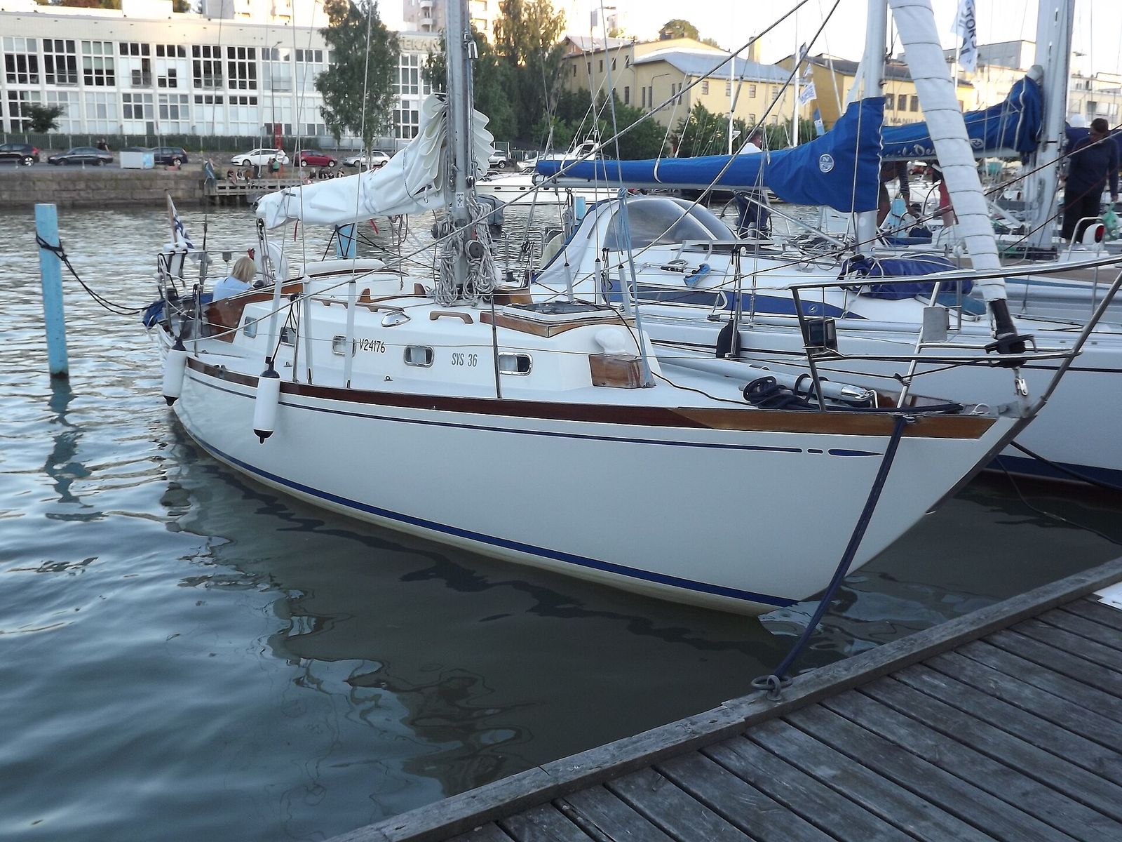 Swan 36-001 Tarantella in the guest harbour of Turku during the Swan European Regatta 22–25 July 2021, Rolex Swan Cup