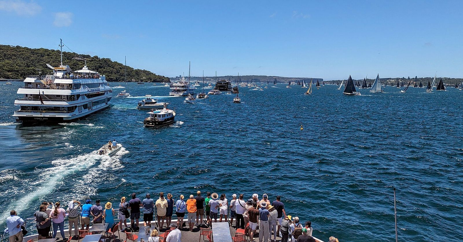 Spectators at the Sydney to Hobart Yacht Race come by the boatloads, Rolex Sydney Hobart Yacht Race