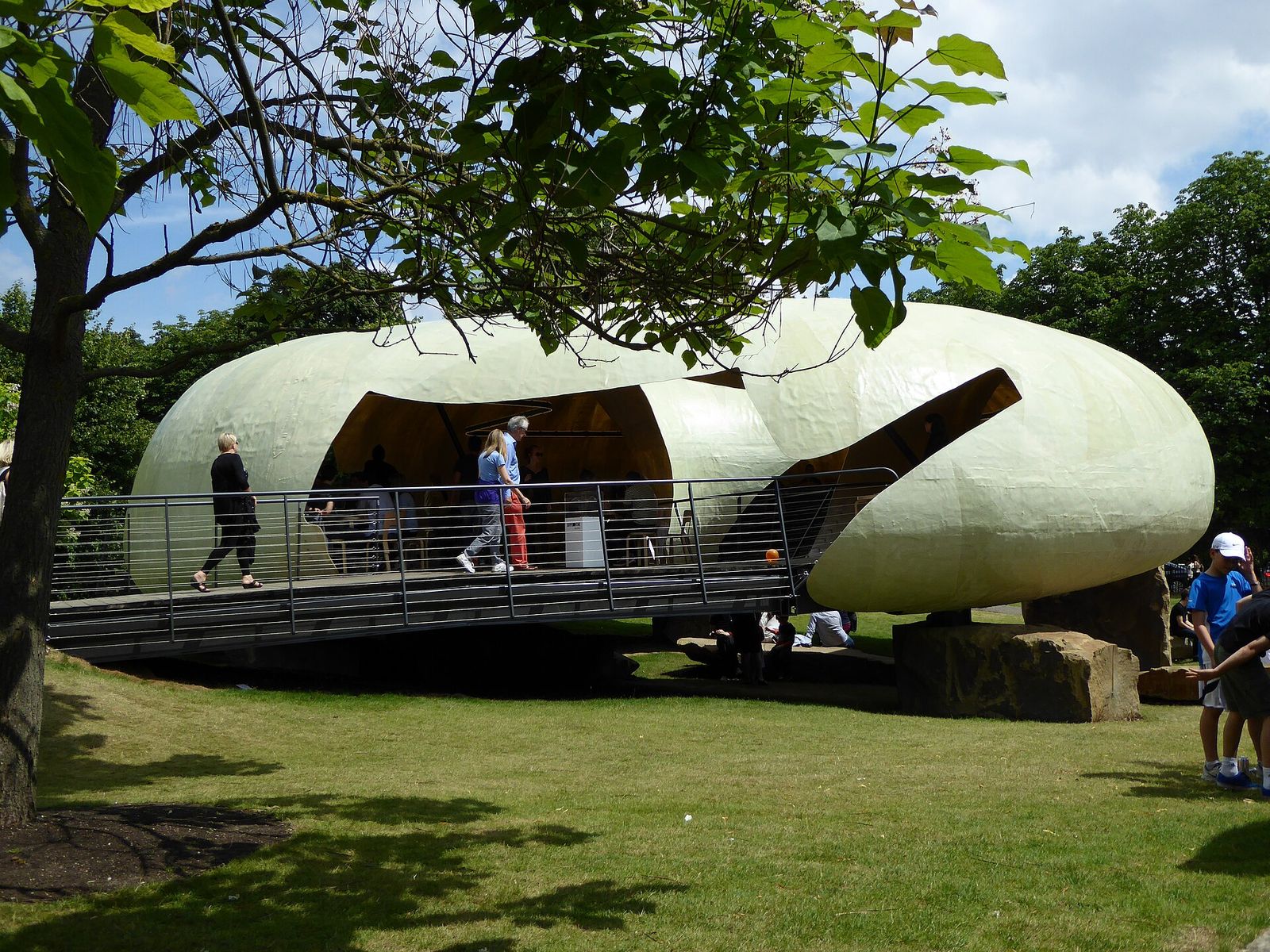 Serpentine Gallery Pavilion 2014 by Smiljan Radic, Serpentine Gallery, Kensington Gardens, London, England, July 2014, The Serpentine Summer Party