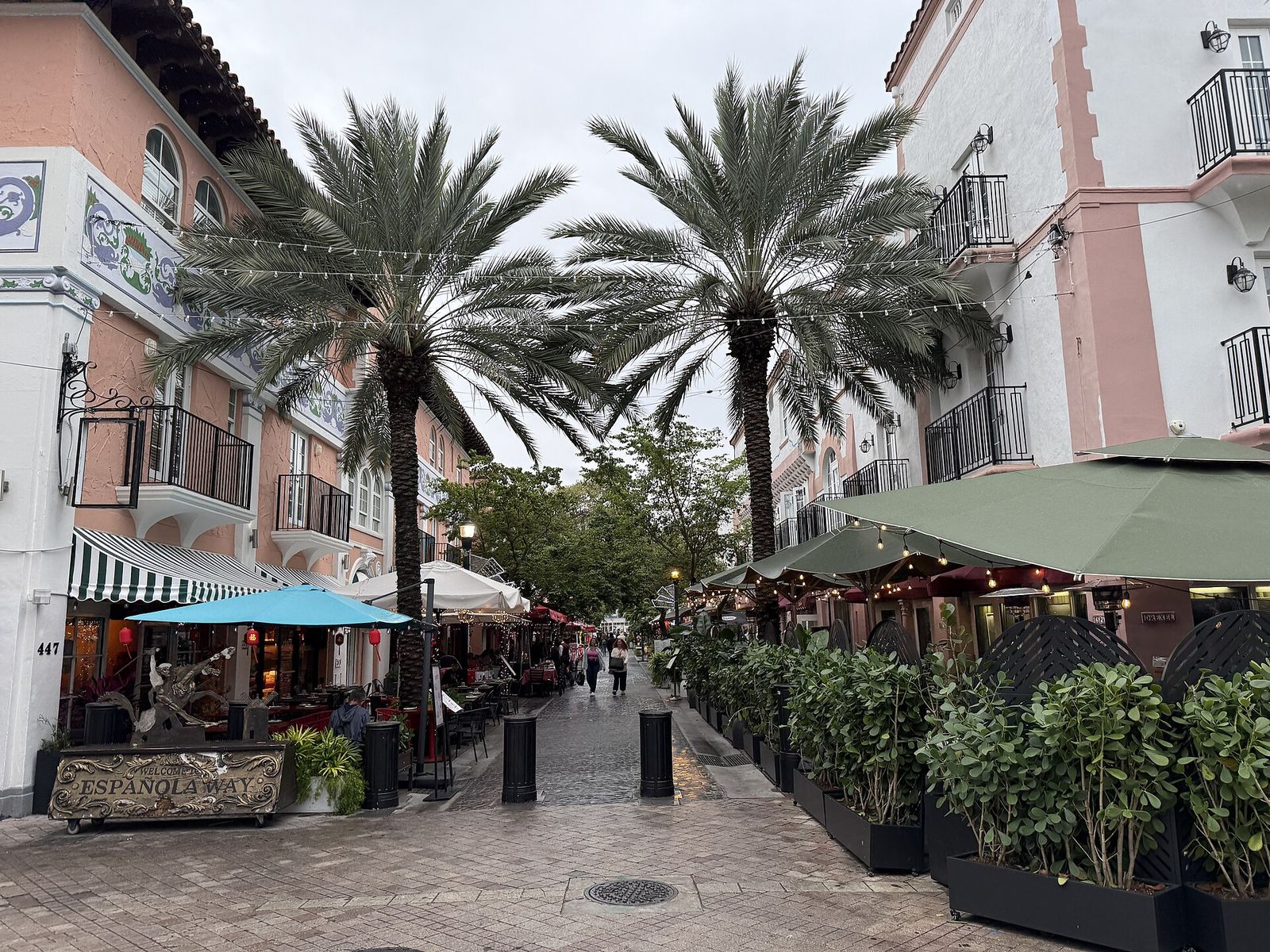 Española Way looking east from Drexel Avenue in Miami Beach, Florida, Food Network South Beach Wine & Food Festival