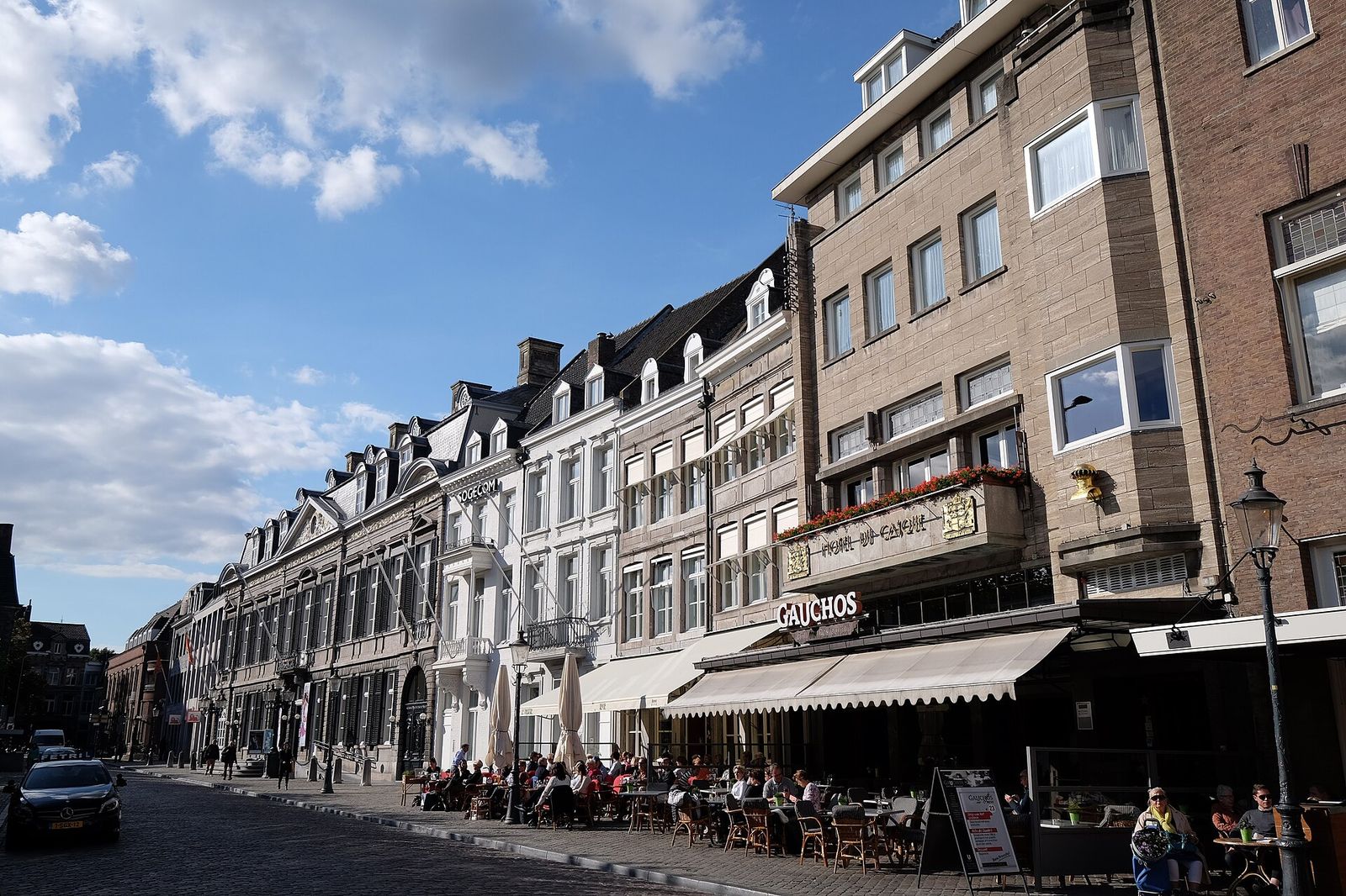 North side of Vrijthof square in Maastricht, the Netherlands, TEFAF Maastricht