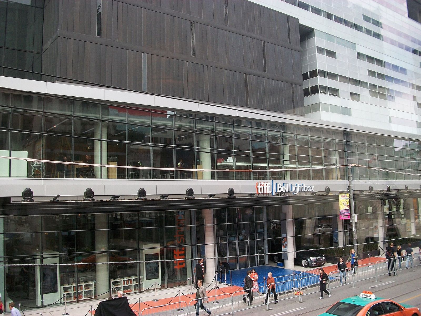 TIFF Bell Lightbox, one day before its official opening, shot from Dhaba Restaurant across the street, Toronto International Film Festival
