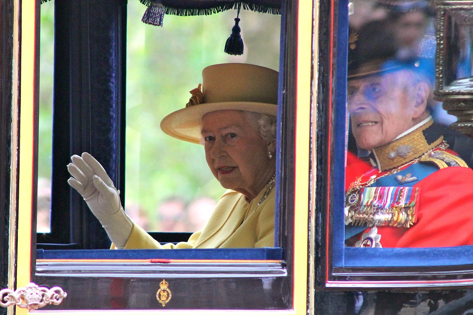 Queen Elizabeth II & The Duke of Edinburgh at Trooping the Colour, June 2012