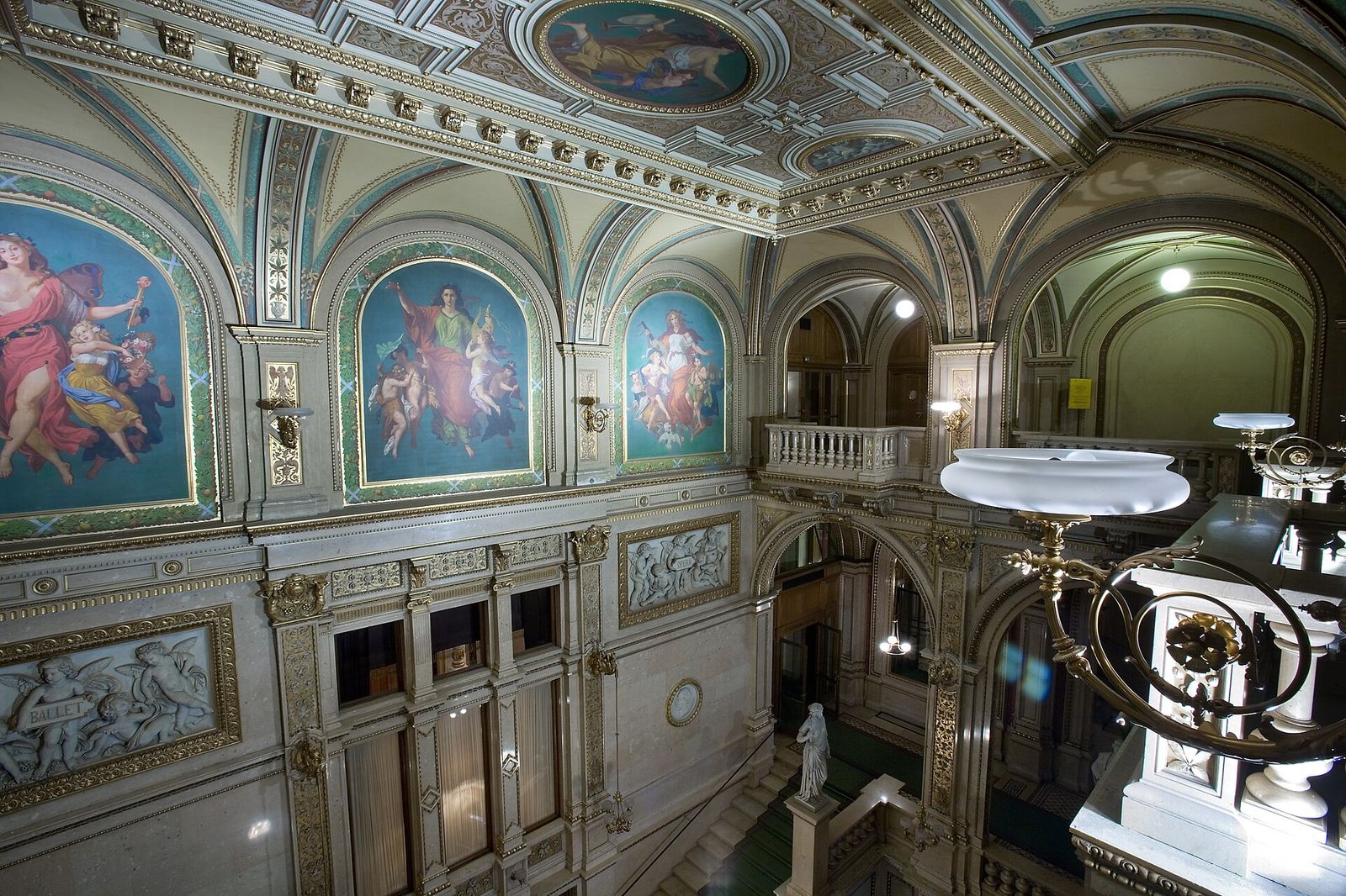 Vienna Opera main foyer and lobby, Vienna, Austria, Vienna Opera Ball