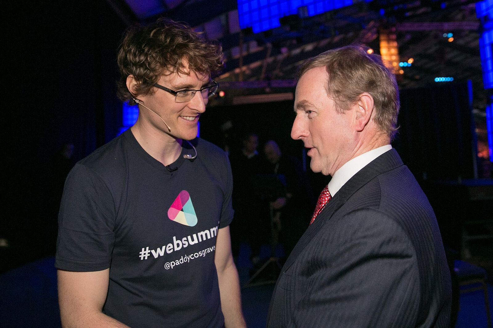 Sportsfile (Web Summit) Paddy Cosgrave and Enda Kenny at Dublin Web Summit 2014