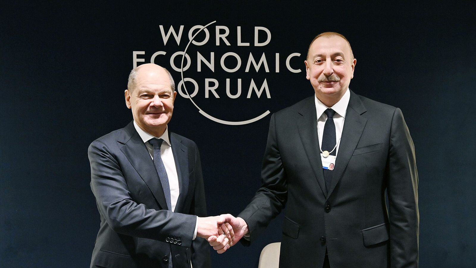 On January 21, President of the Republic of Azerbaijan Ilham Aliyev met with Olaf Scholz, Chancellor of the Federal Republic, World Economic Forum Annual Meeting